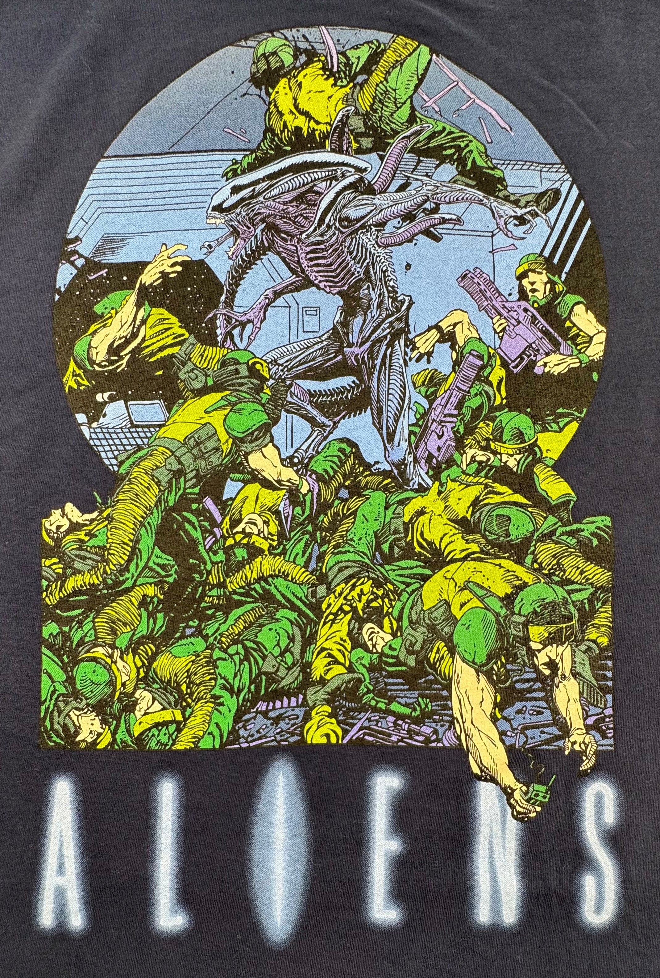Alien - Aliens vs Soldiers - navy XL Front Zoom