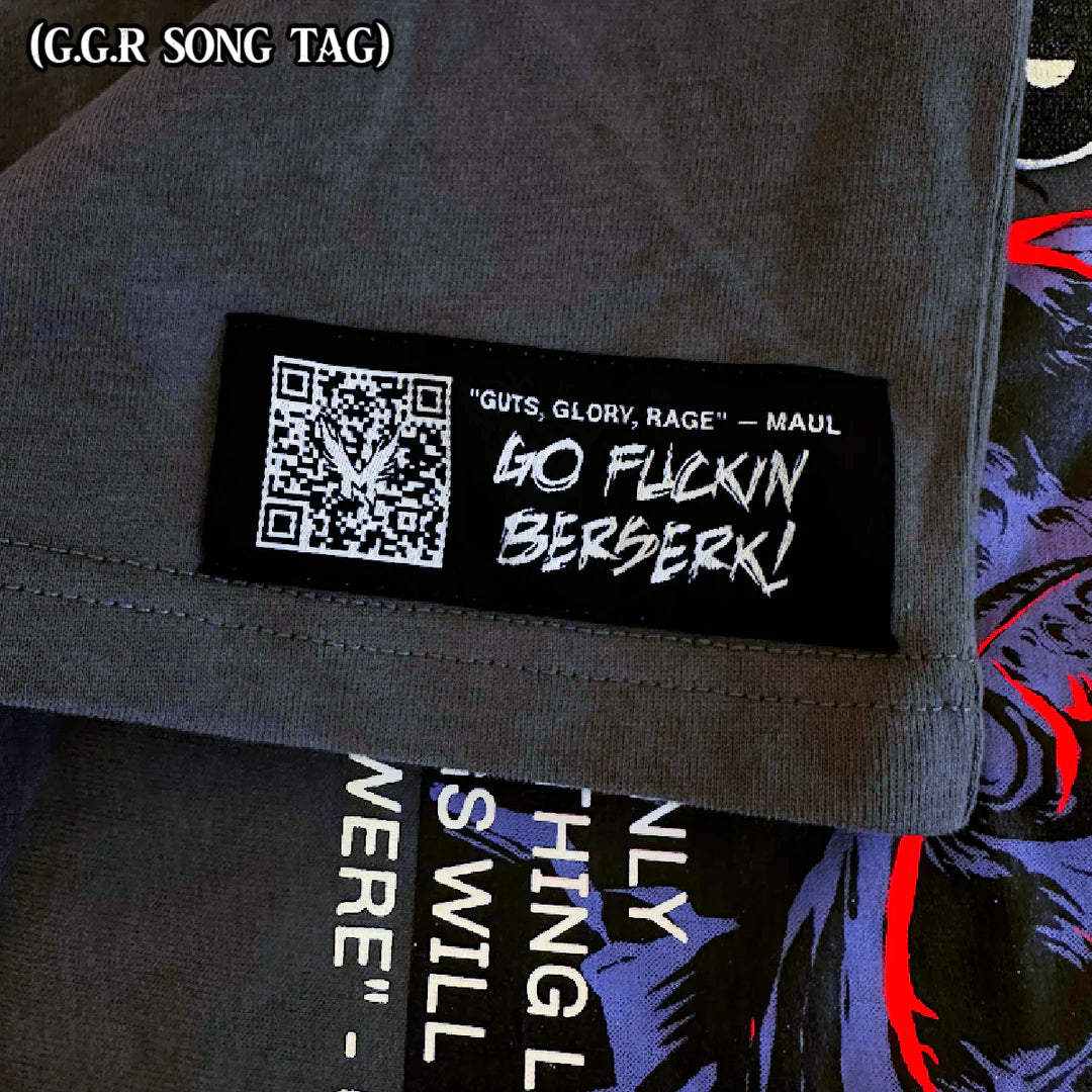 Berserk - Hell Vanquisher - Gray Embroidered, Puff Print Ink T-Shirt - 2XL