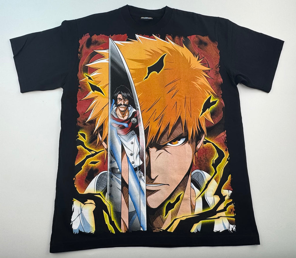 Bleach - Ichigo Kurosaki vs Yhwach- Black T-Shirt - L
