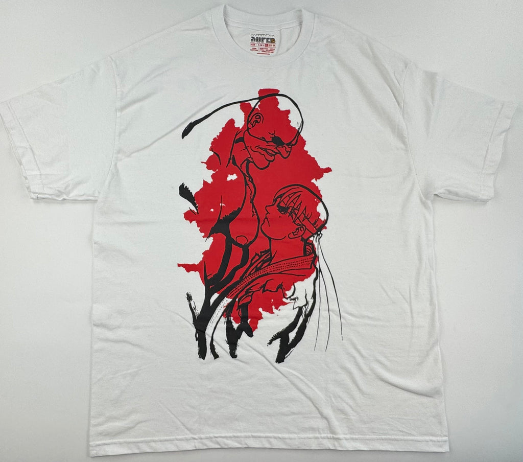Capcom - Street Fighter - Sagat vs Ryu white XL Front