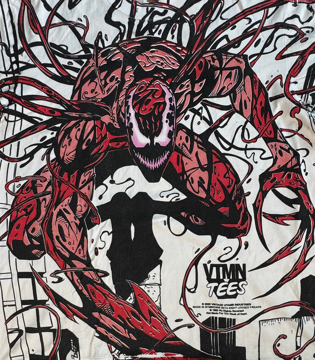Carnage Tendrils / Carnage Spider-Man Skull T-Shirt - XL