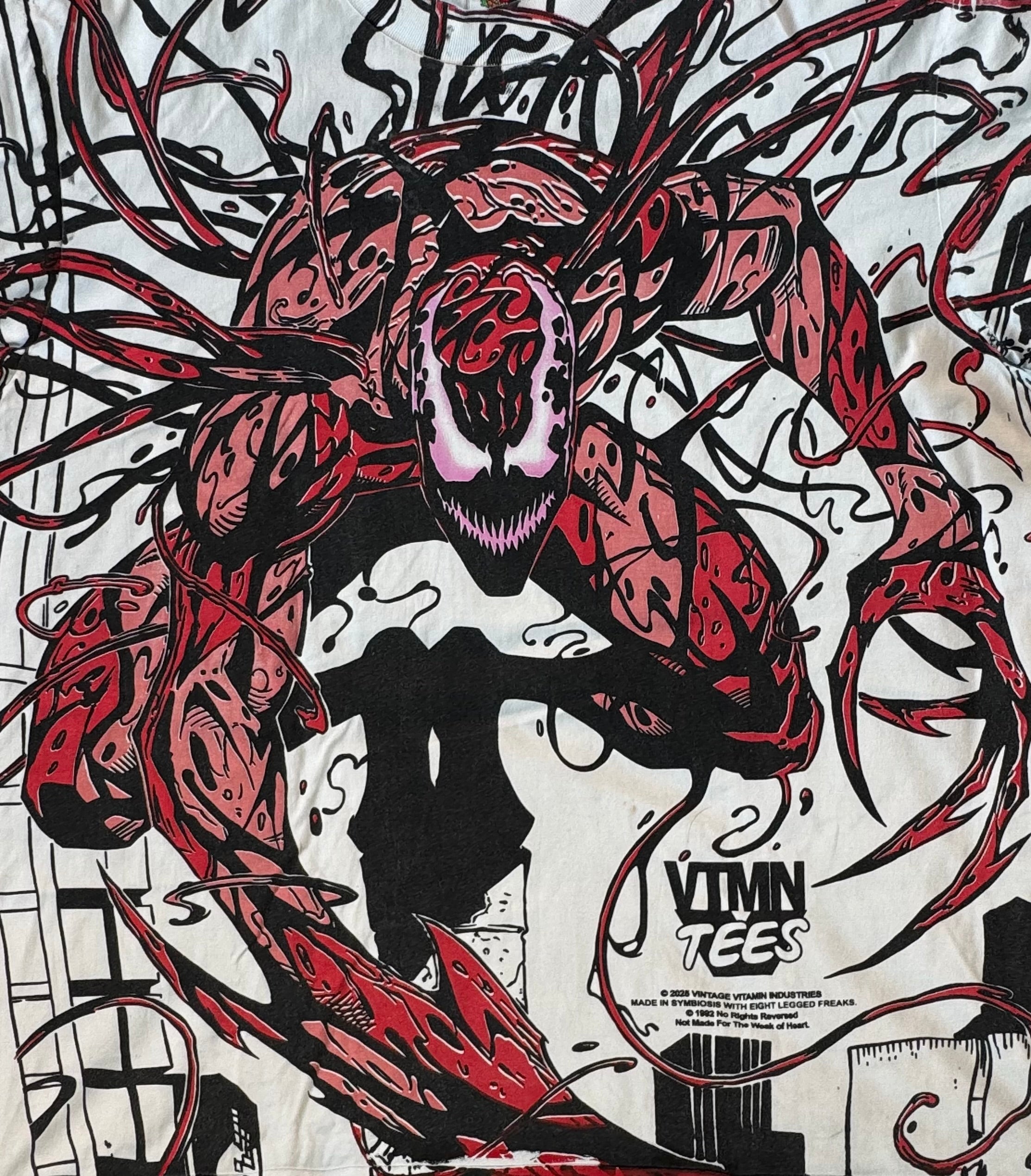Carnage Tendrils / Carnage Spider-Man Skull T-Shirt - XL