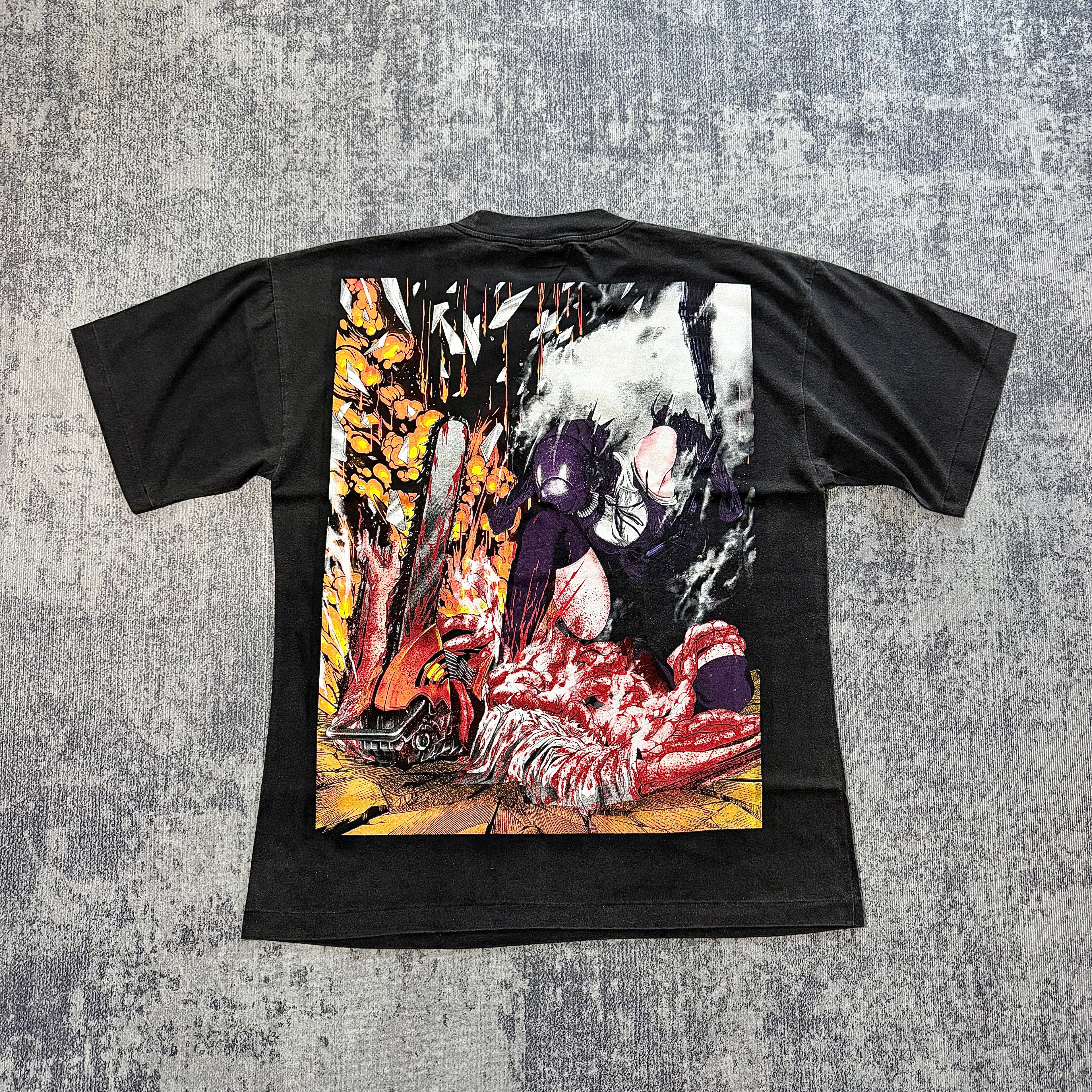 Chainsaw Man - Reze - Faded Black T-Shirt back