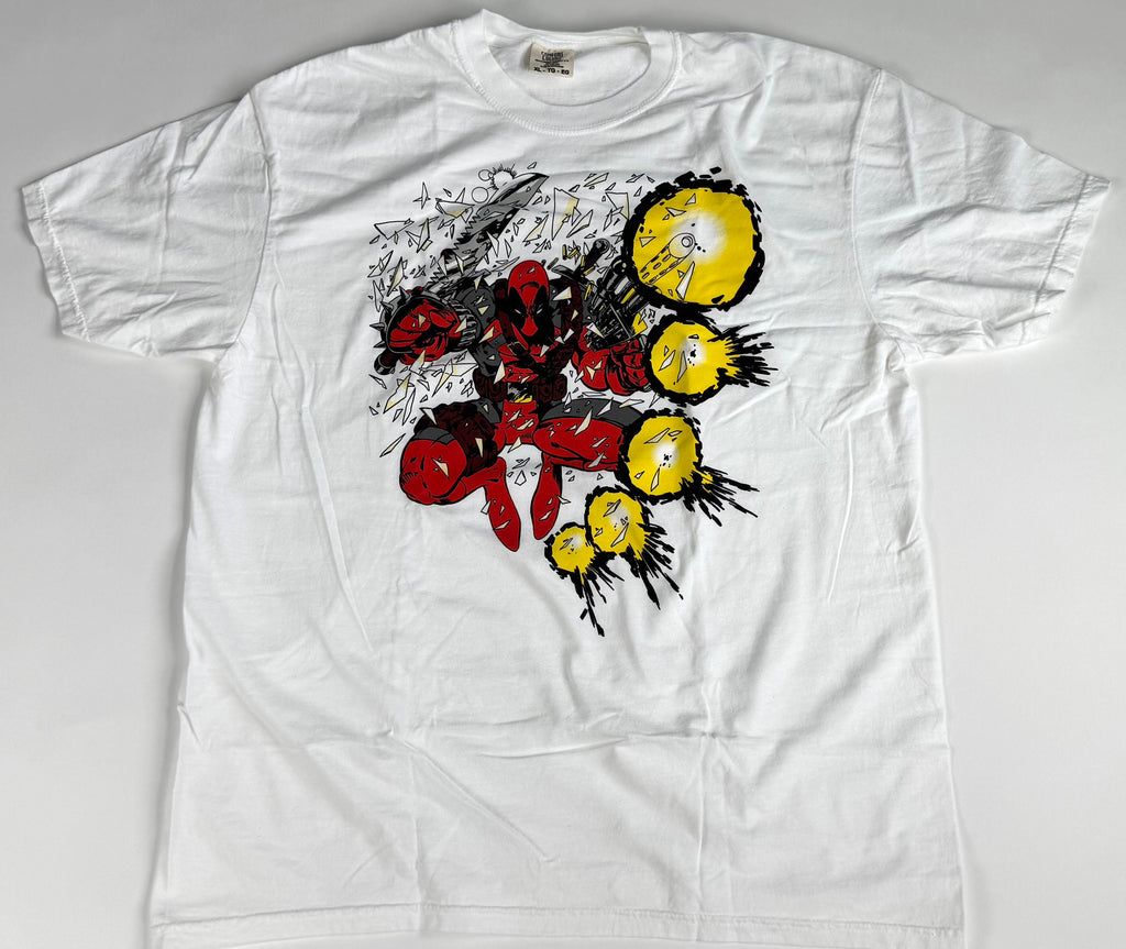 Deadpool Knife Gun Jump T-Shirt - XL