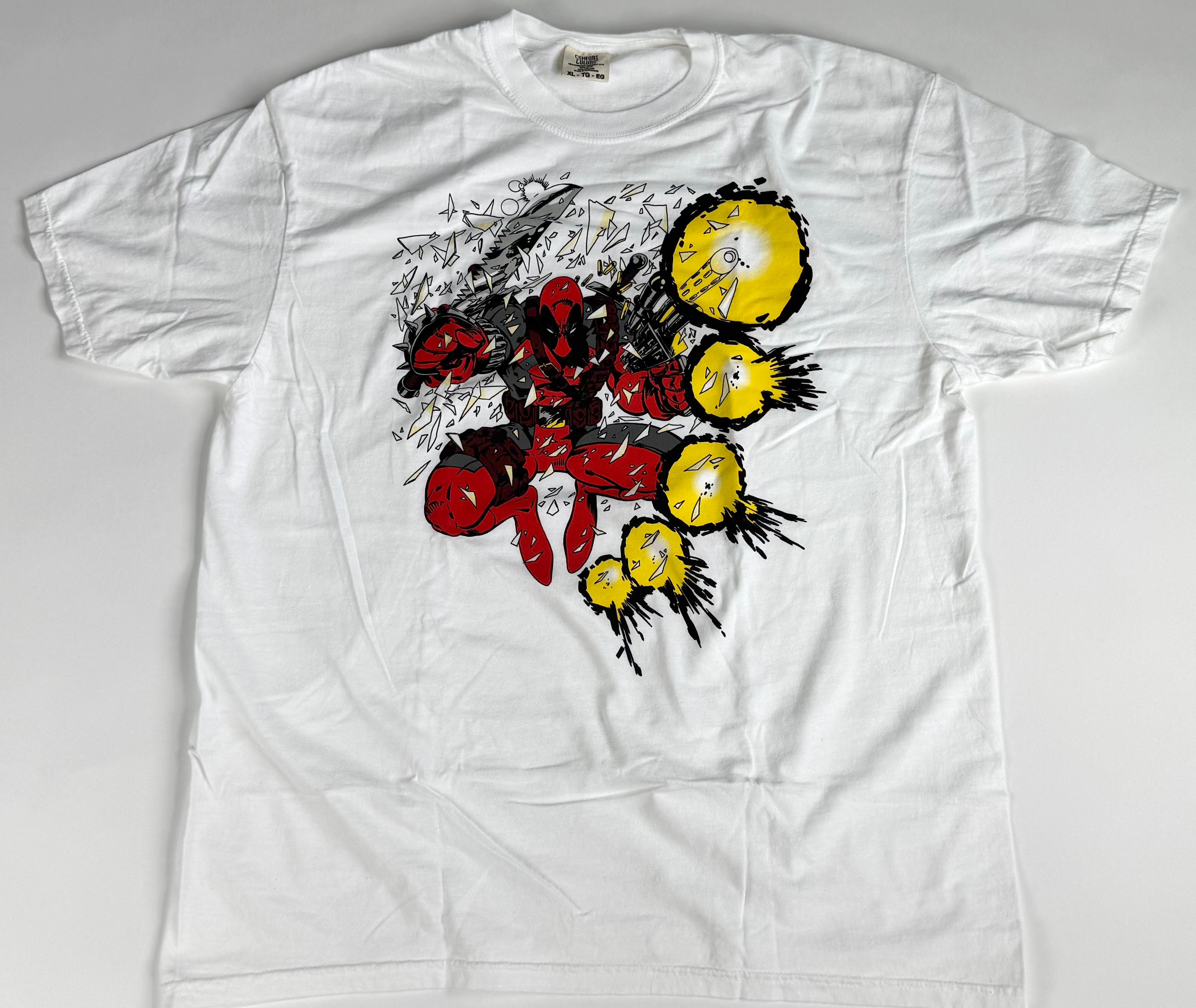 Deadpool Knife Gun Jump T-Shirt - XL