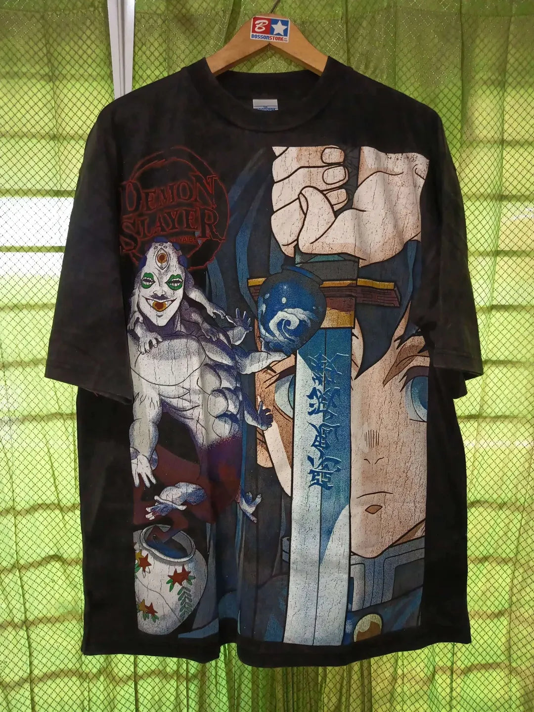 Demon Slayer - Muichiro Tokito - Faded Black T-Shirt front