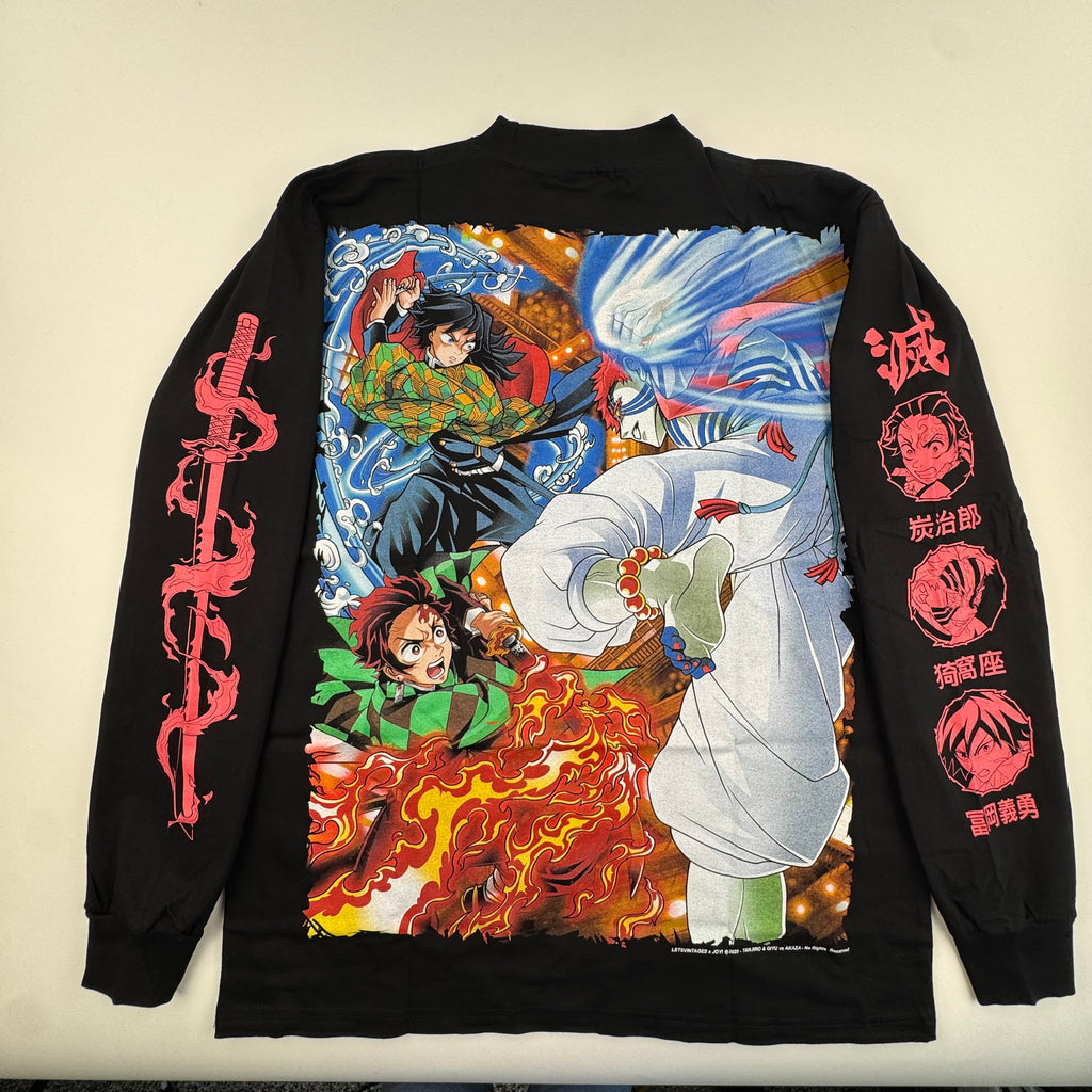 Demon slayer - Tanjiro & Giyu vs Akaza - longsleeve XL Back