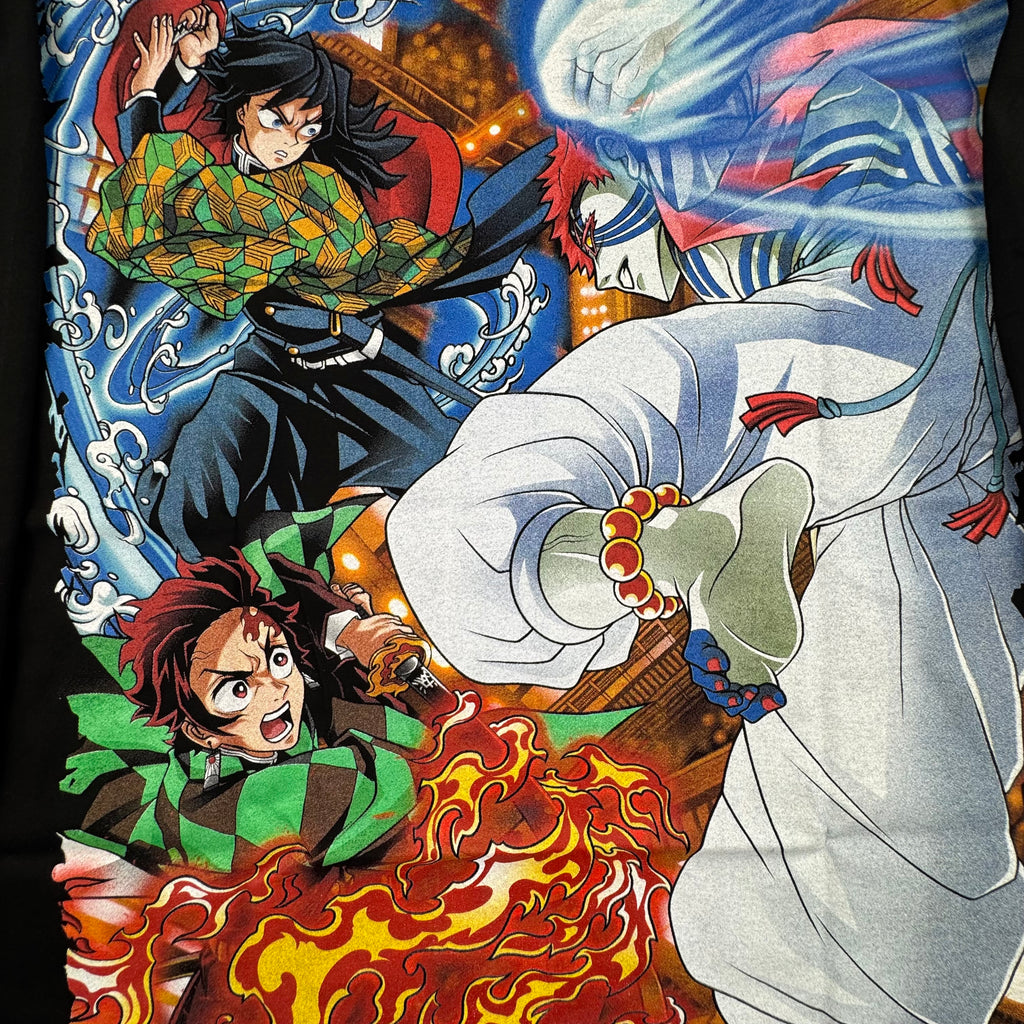 Demon slayer - Tanjiro & Giyu vs Akaza - longsleeve XL Back Zoom