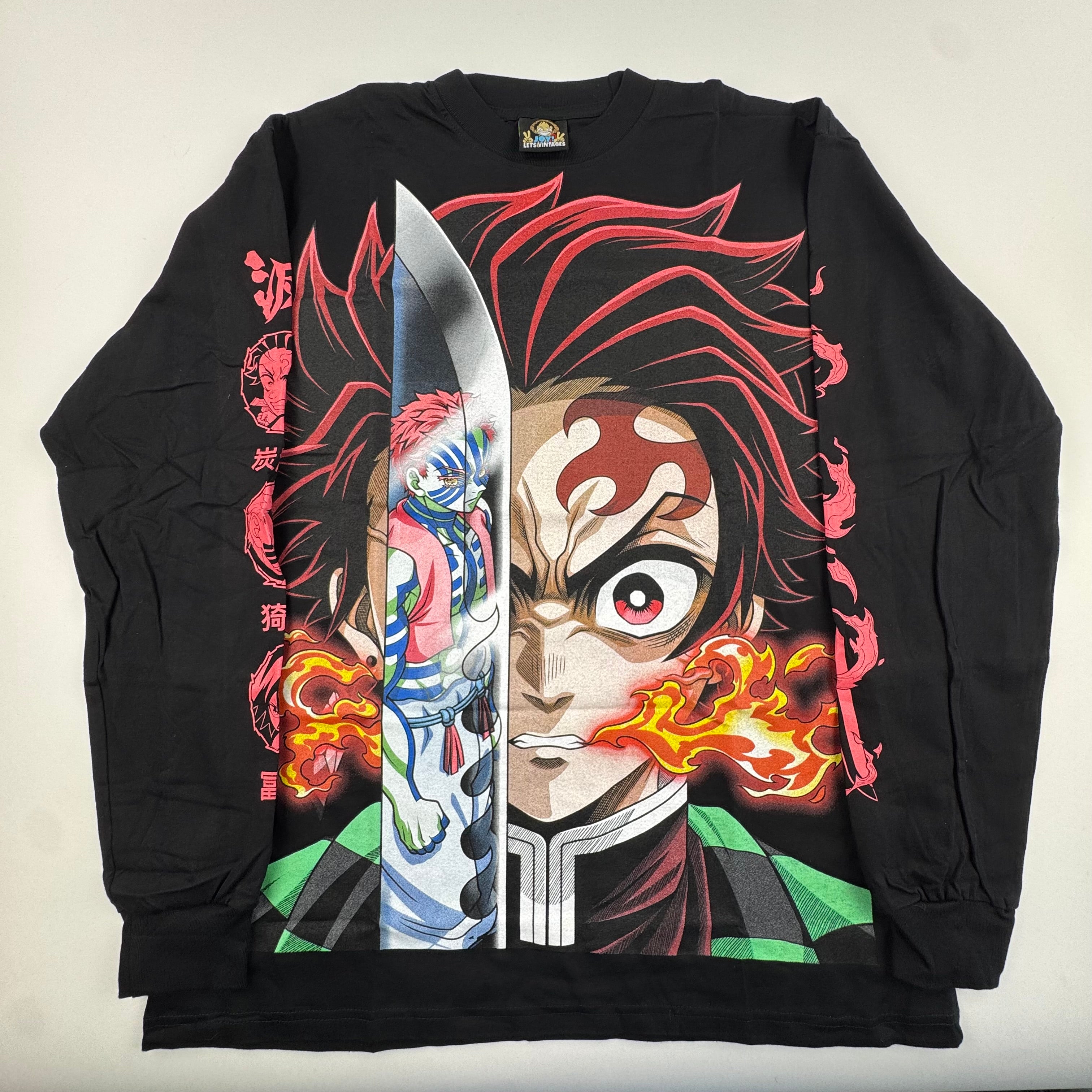 Demon slayer - Tanjiro & Giyu vs Akaza - longsleeve XL Front