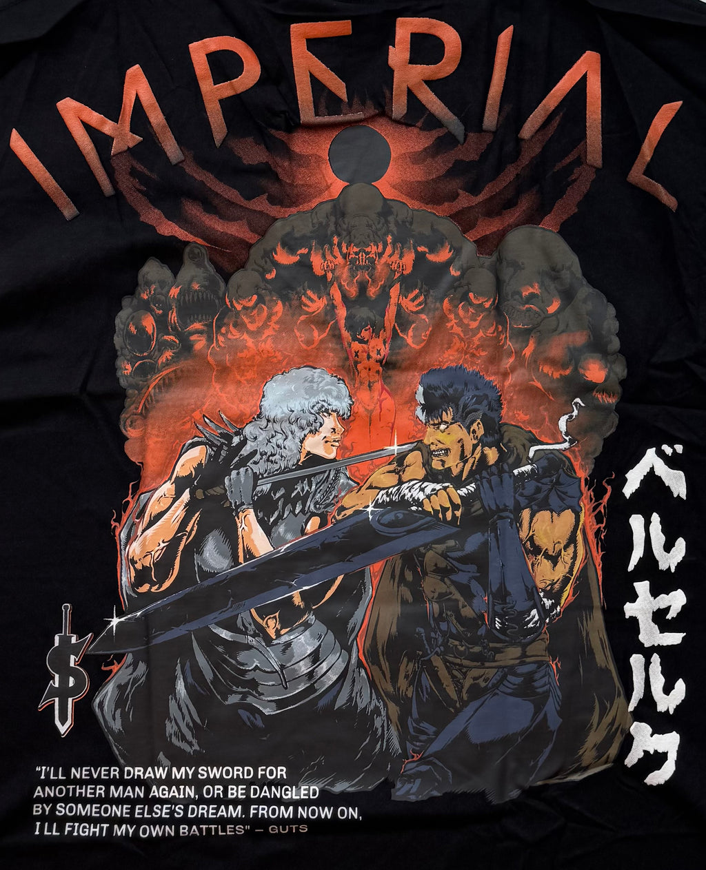 Berserk - Good V. Evil - Embroidered, Puff-Print Ink - T-Shirt - XL