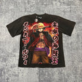 One Piece - Luffy Mugiwara - Faded Black T-Shirt - L