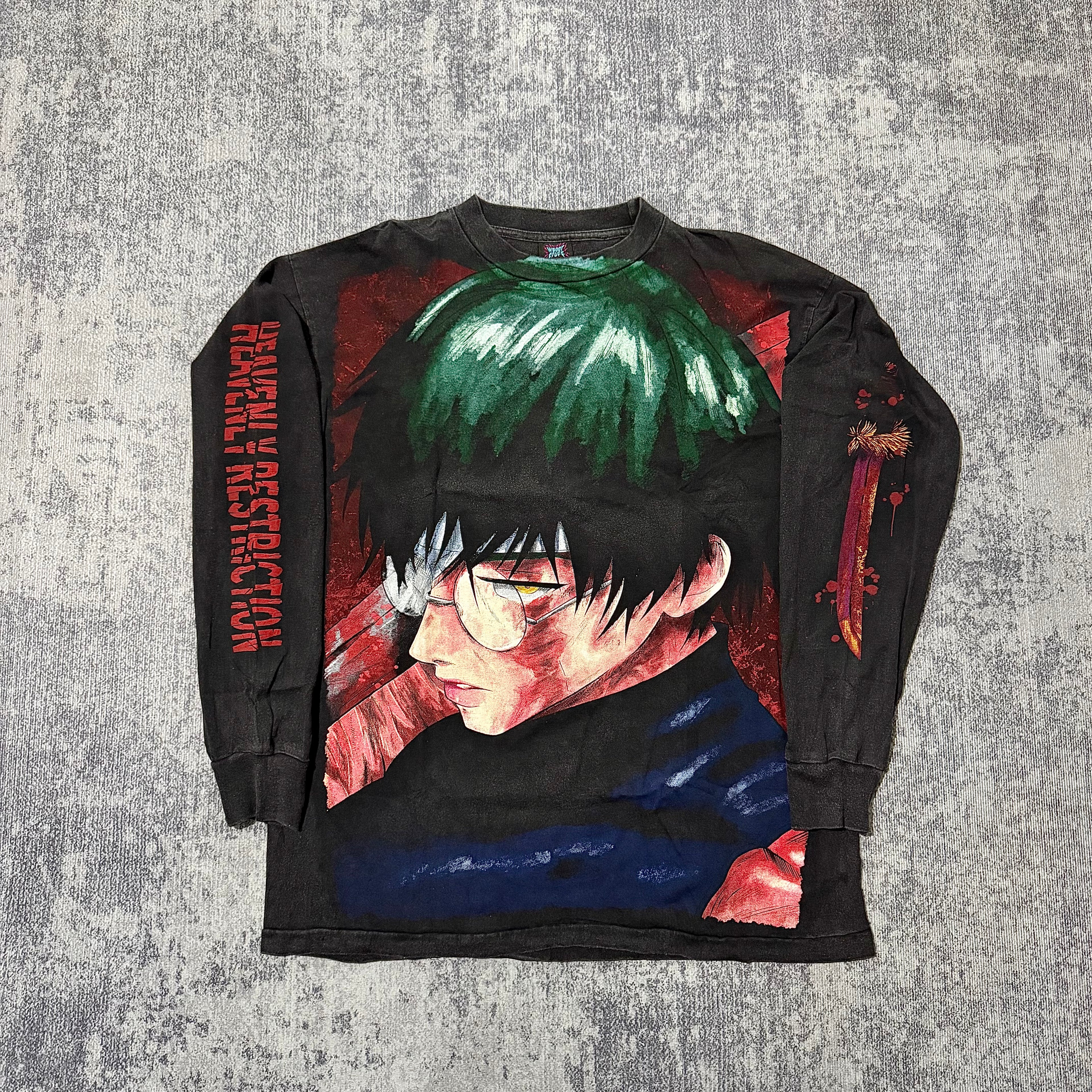 Jujutsi Kaisen - Maki Heavenly Restriction - Faded Black Longsleeve Shirt front