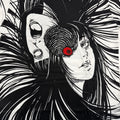 Junji Ito Uzumaki - Tomie b_w AOP - XL - New with tags Front Zoom