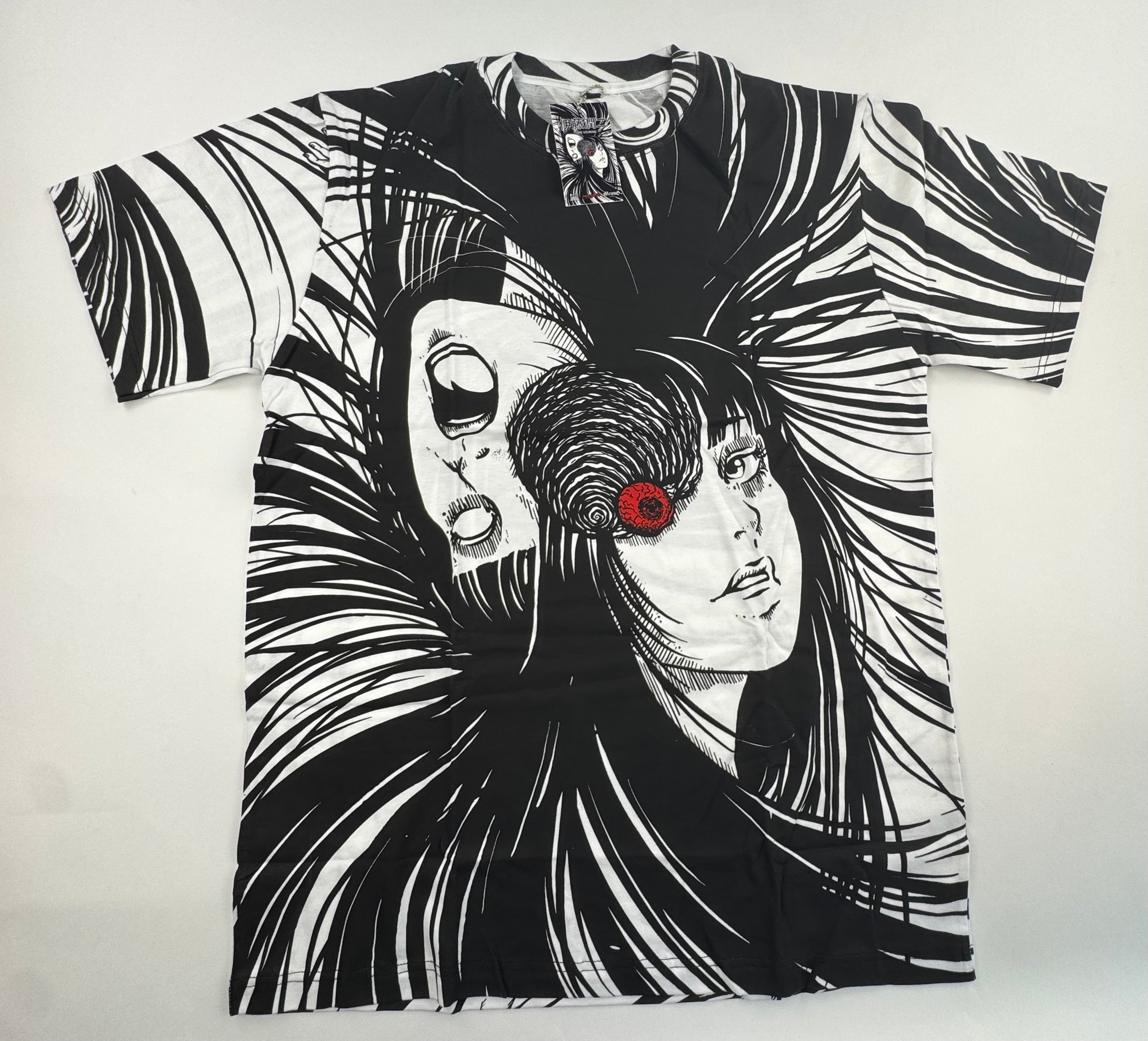 Junji Ito Uzumaki - Tomie b_w AOP - XL - New with tags Front