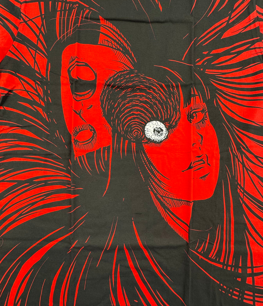Junji Ito Uzumaki - Tomie red and black AOP - XL - 2 Front Zoom
