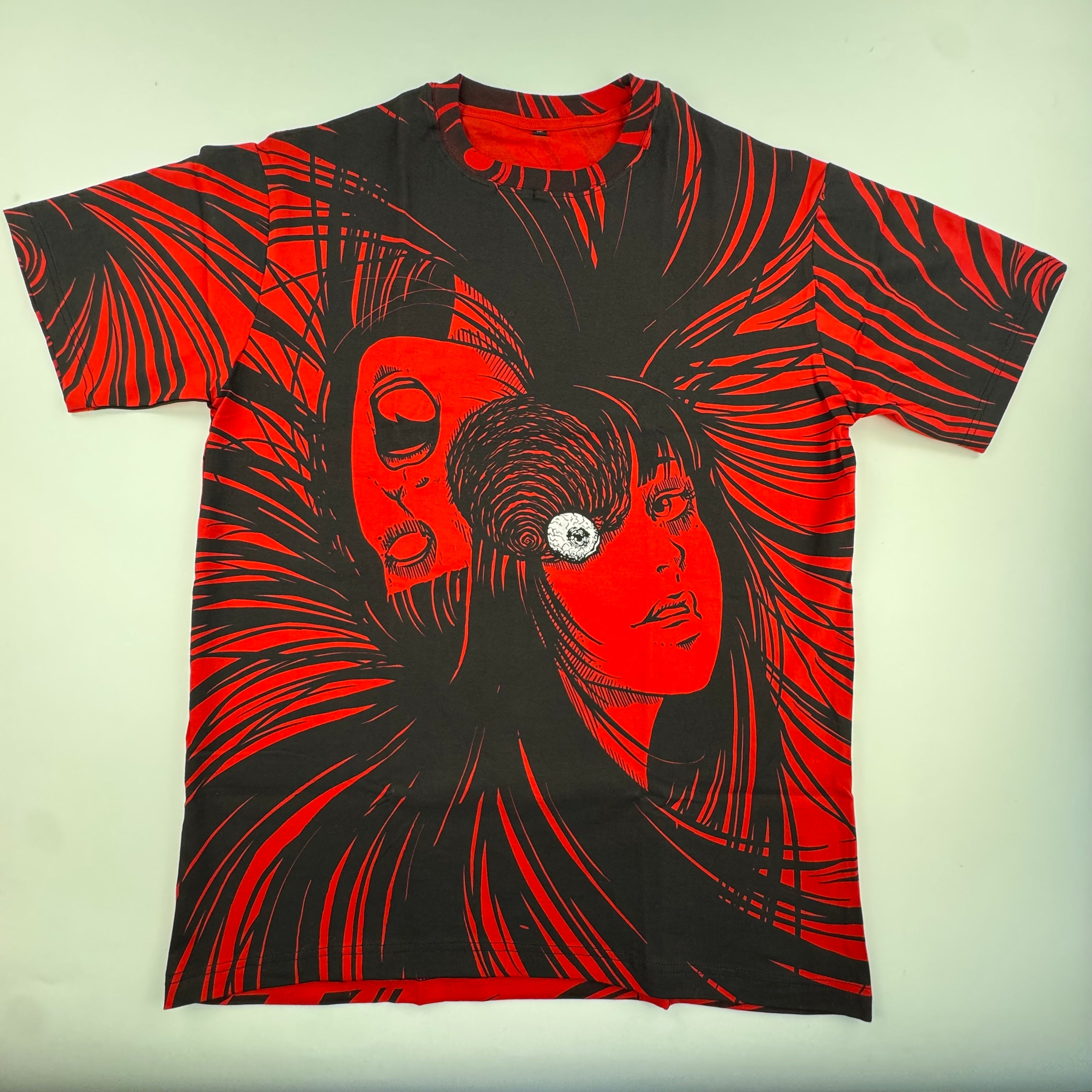 Junji Ito Uzumaki - Tomie red and black AOP - XL Front