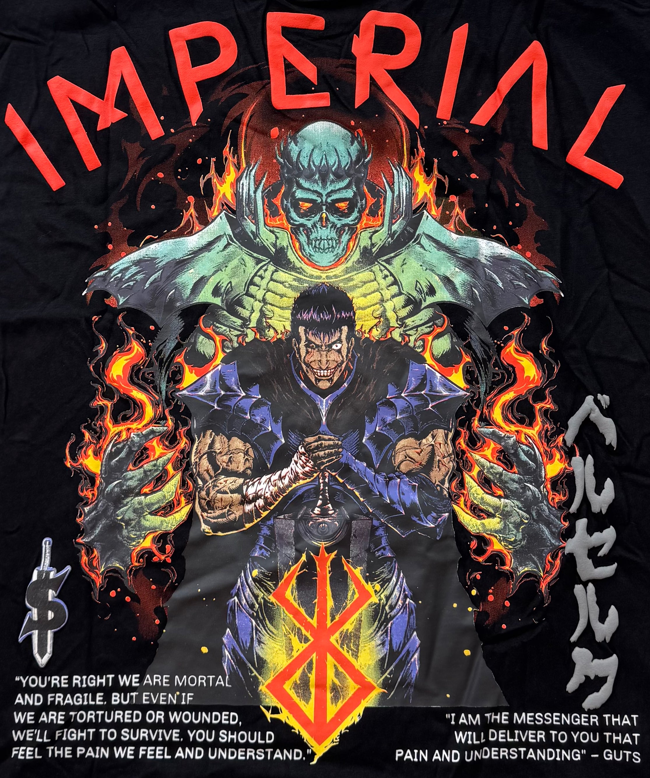 Berserk - Knight Soldier - Embroidered, Puff-Print Ink - T-Shirt - 4XL