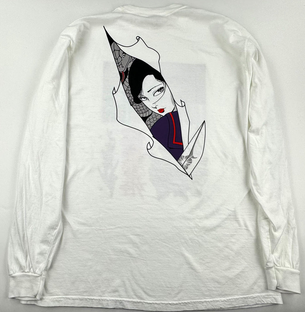 Lady Snowblood - white long sleeve Back