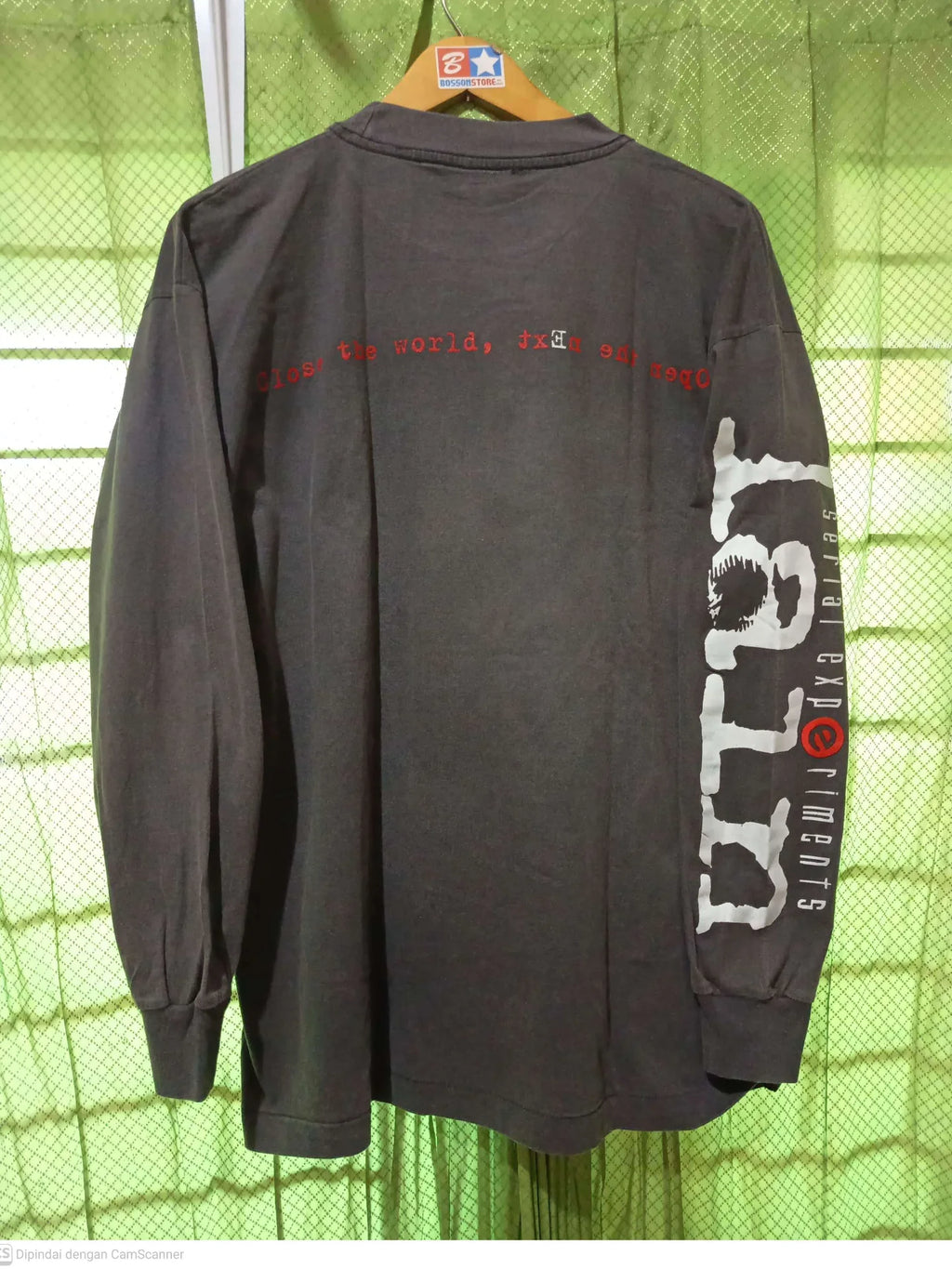 Lain - Faded Black Longsleeve Shirt back