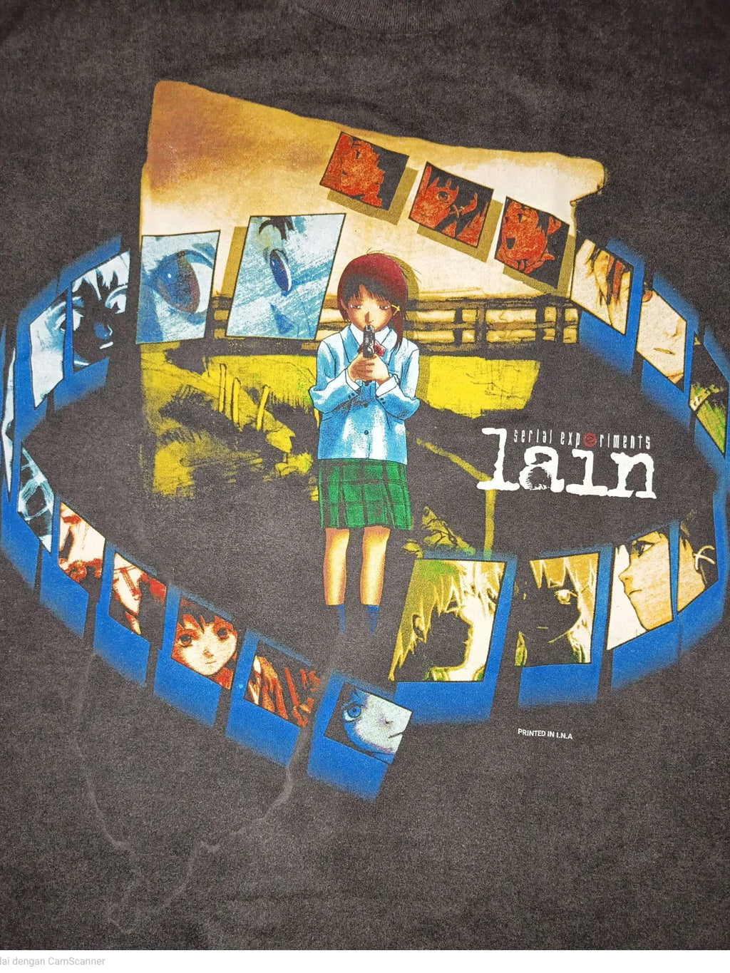 Lain - Faded Black Longsleeve Shirt front zoom 2