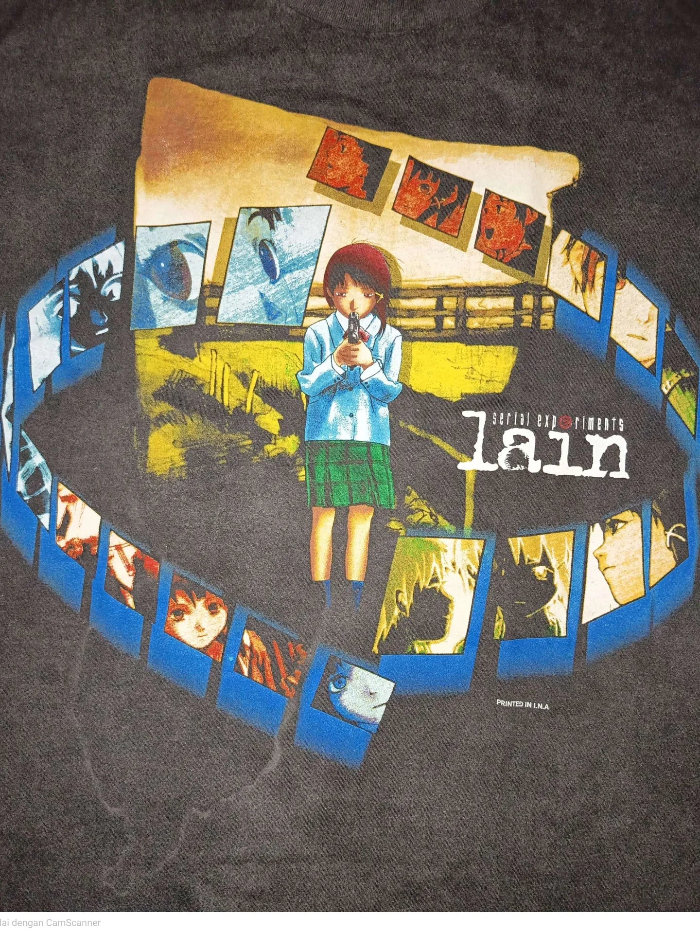 Lain - Faded Black Longsleeve Shirt front zoom 2