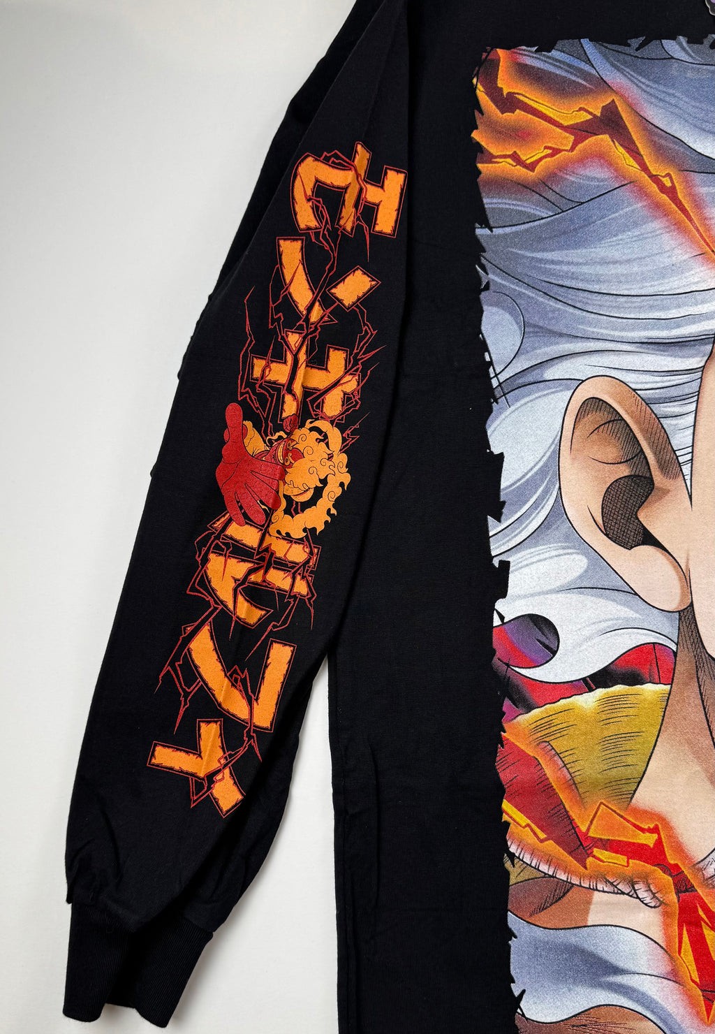 One Piece - Luffy Nika Red Eyes Bigface - Longsleeve Shirt - 2XL