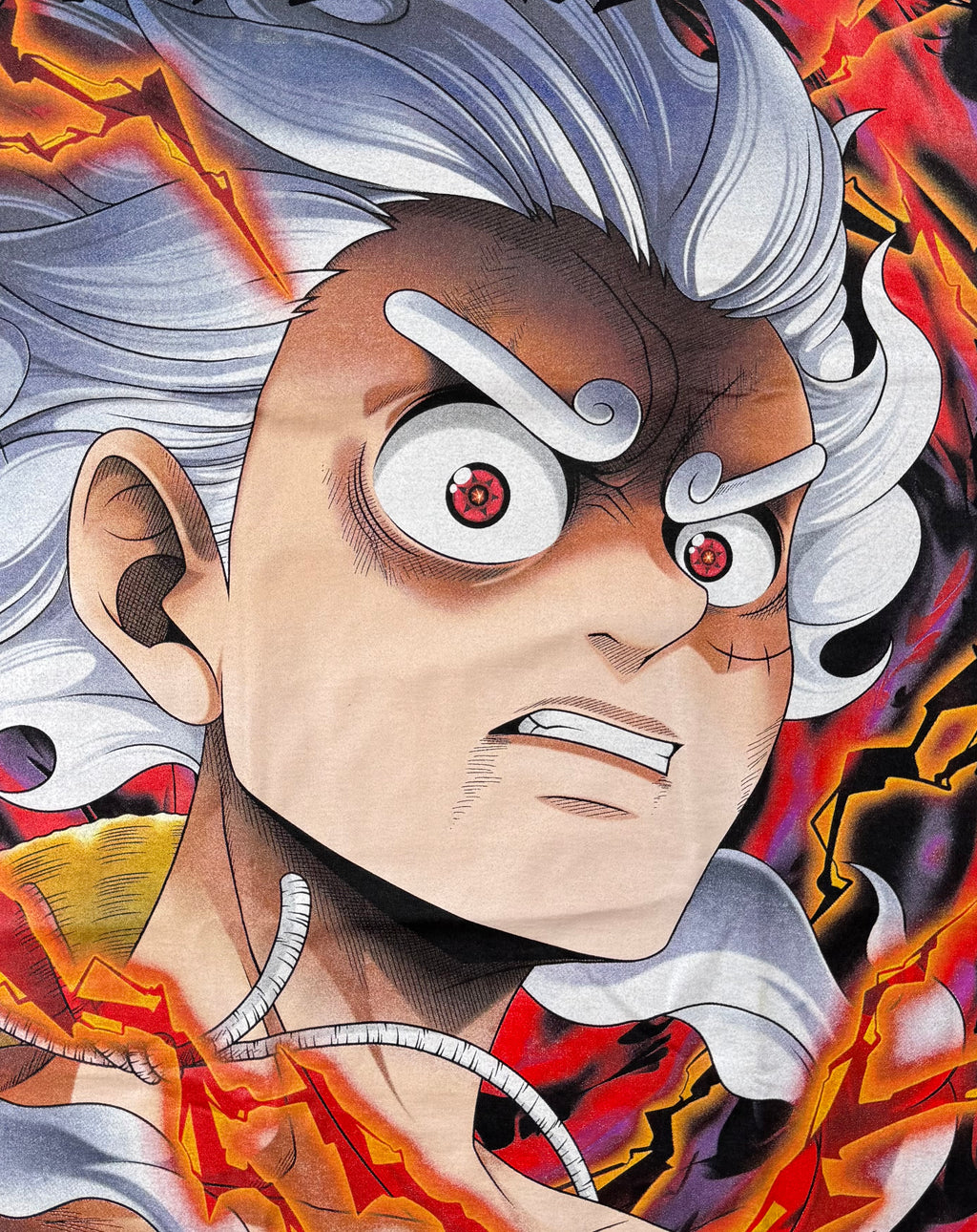 One Piece - Luffy Nika Red Eyes Bigface - Longsleeve Shirt - 2XL