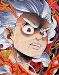 One Piece - Luffy Nika Red Eyes Bigface - Longsleeve Shirt - 2XL