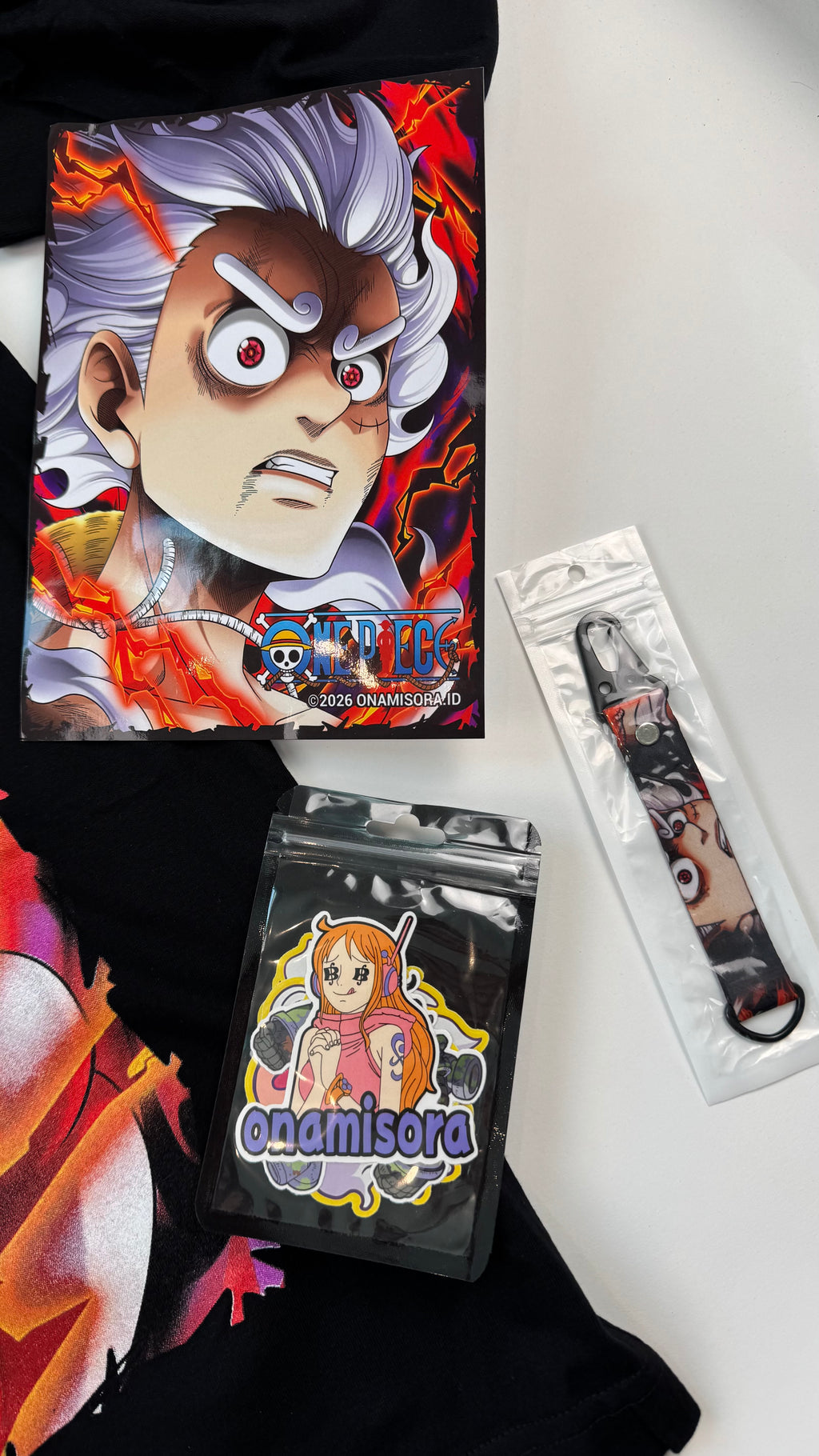 One Piece - Luffy Nika Red Eyes Bigface - Longsleeve Shirt - 2XL