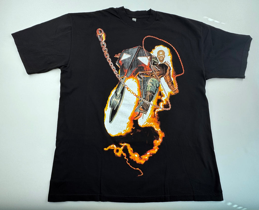 Marvel - Ghost Rider flaming motorcycle with chain Front