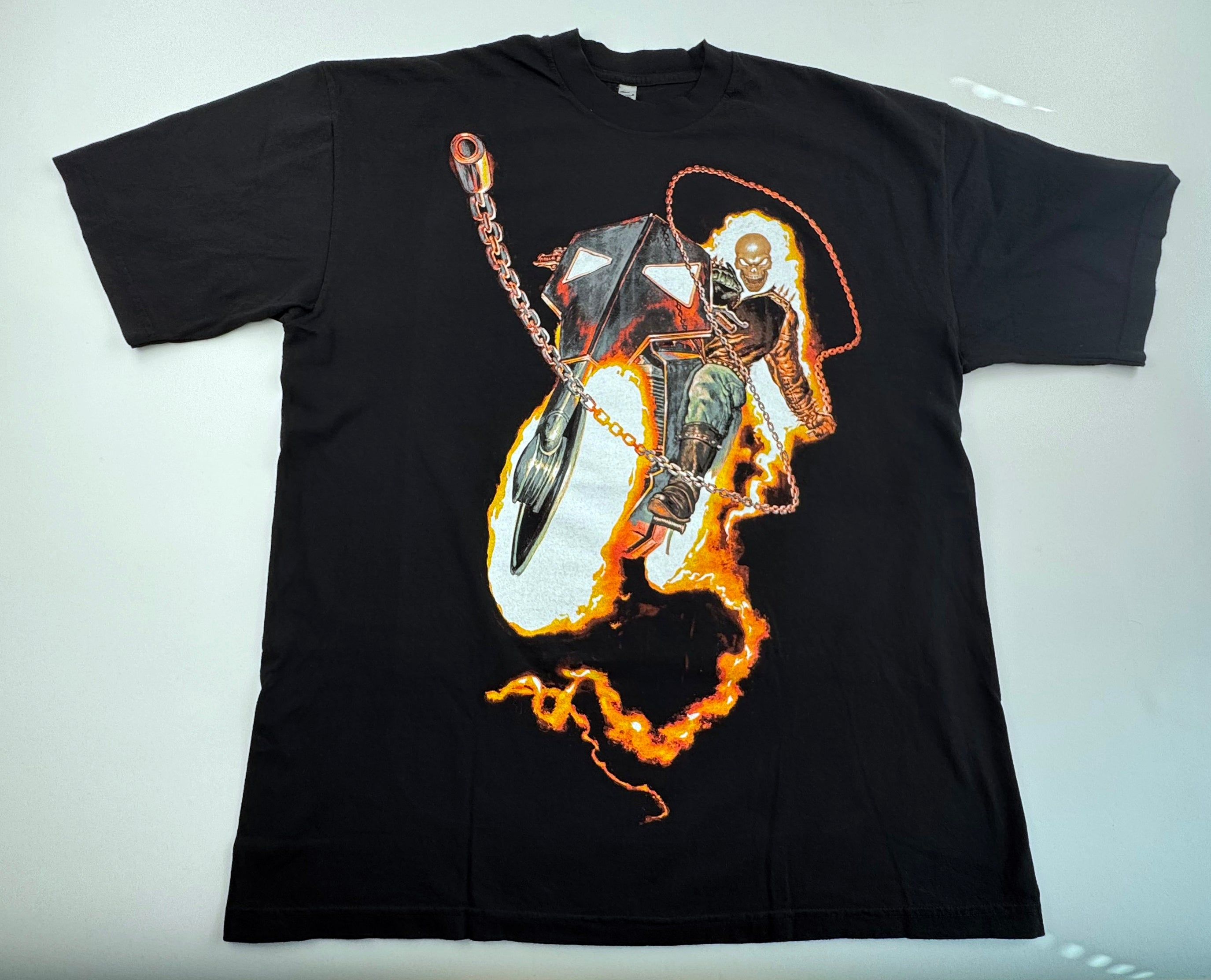 Marvel - Ghost Rider flaming motorcycle with chain Front