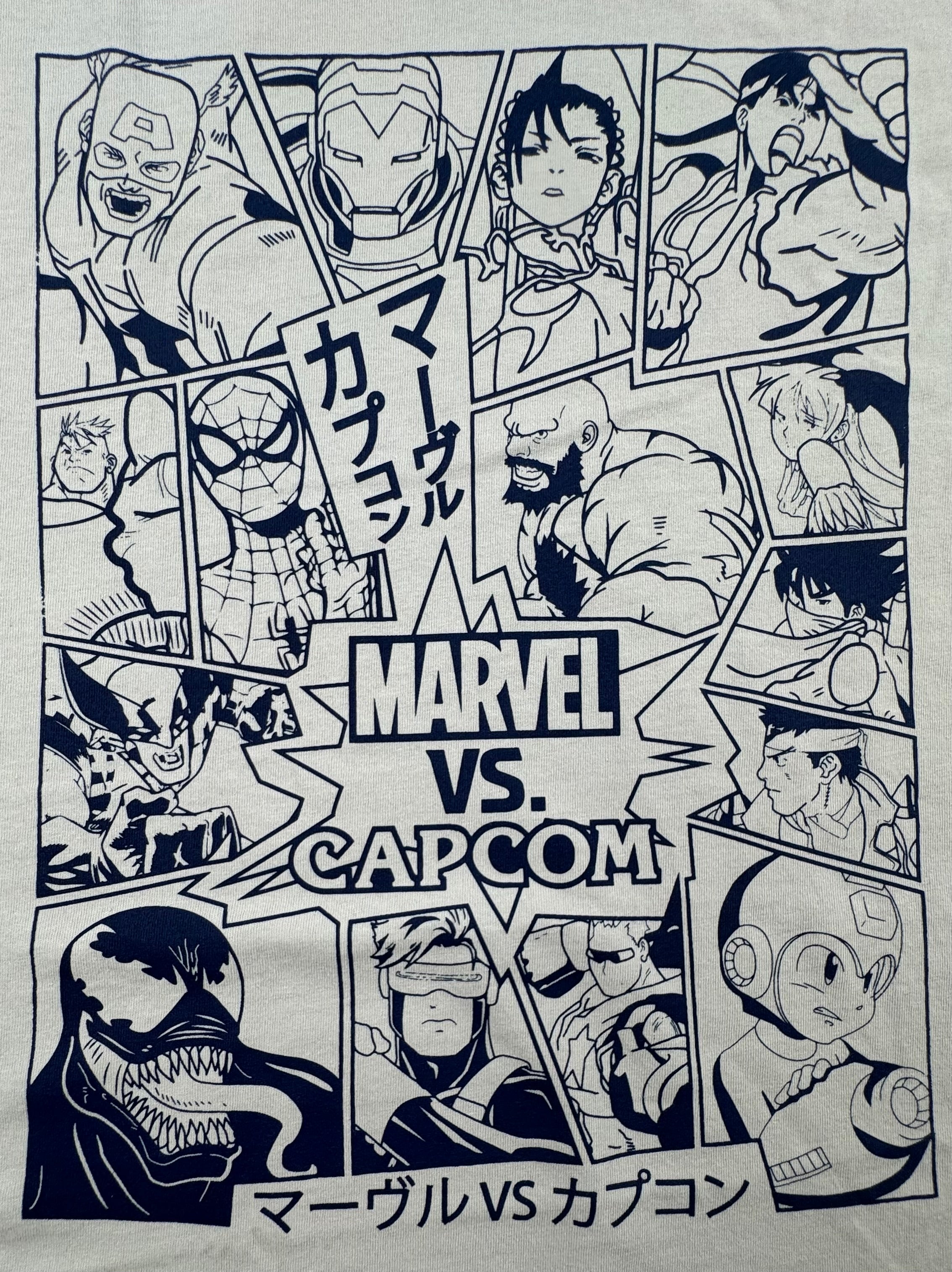Marvel vs Capcom - Manga Panel - gray XL Front Zoom