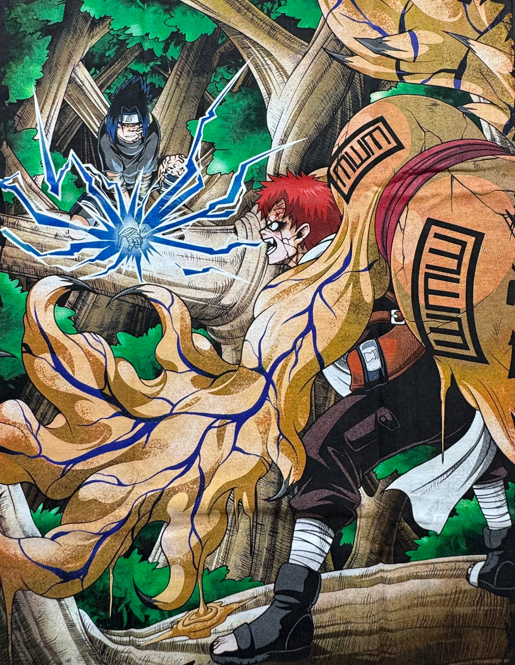 Naruto - Sasuke Uchiha - Chidori vs Gaara - T-Shirt - XL