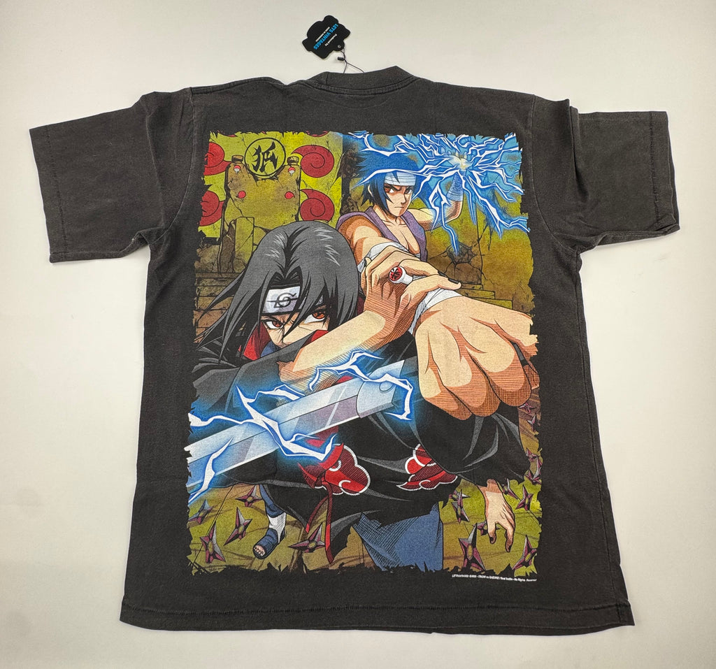 Naruto - Itachi vs Sasuke - final battle - faded black XL - 2 Back