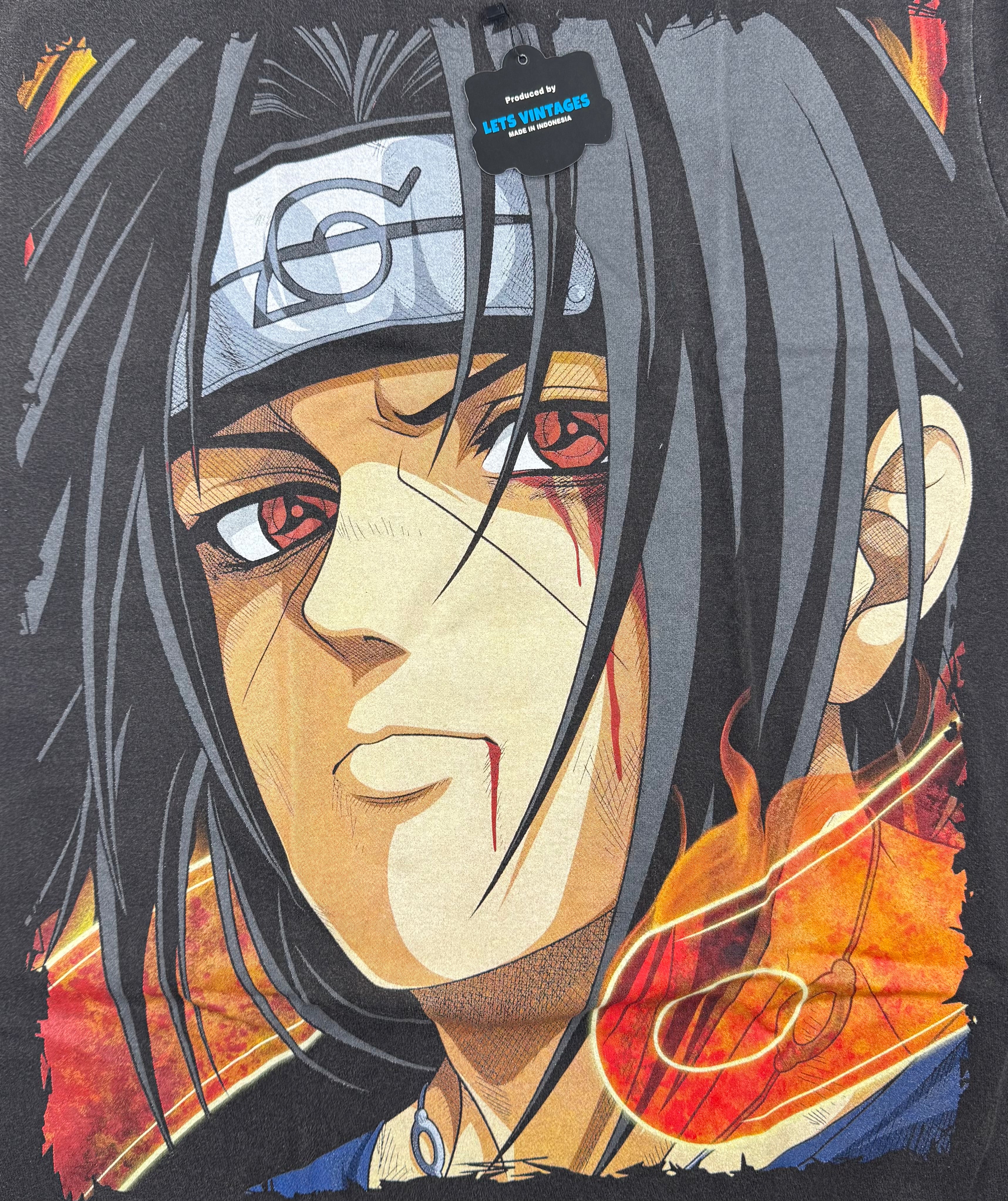 Naruto - Itachi vs Sasuke - final battle - faded black XL - 2 Front Zoom