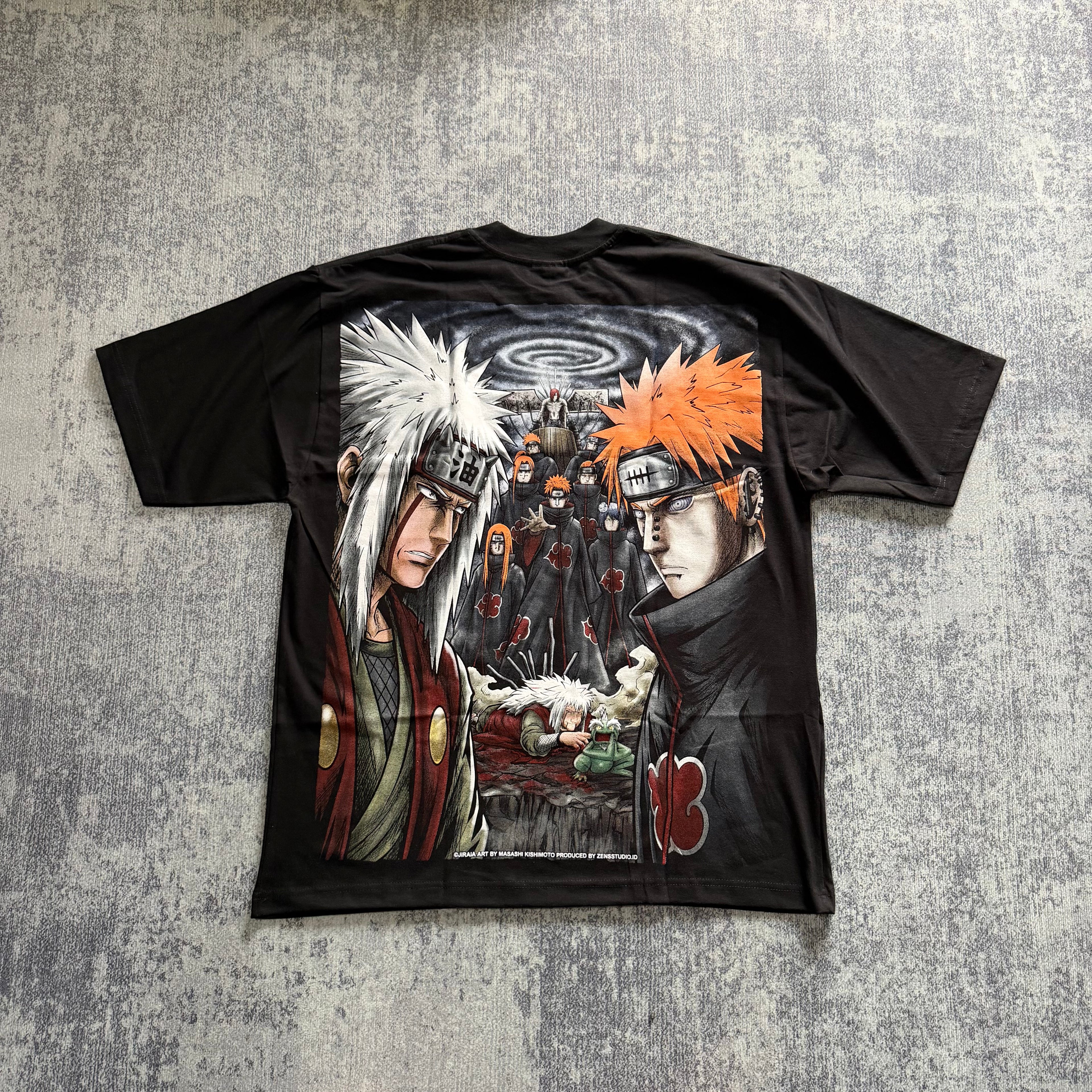 Naruto - Jiraiya - Black T-Shirt back