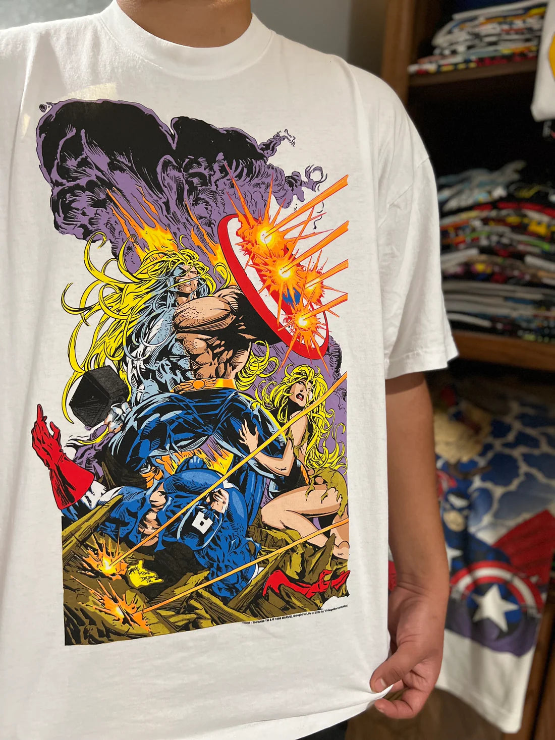 Norse God Stands on Business - Thor and Captain America front