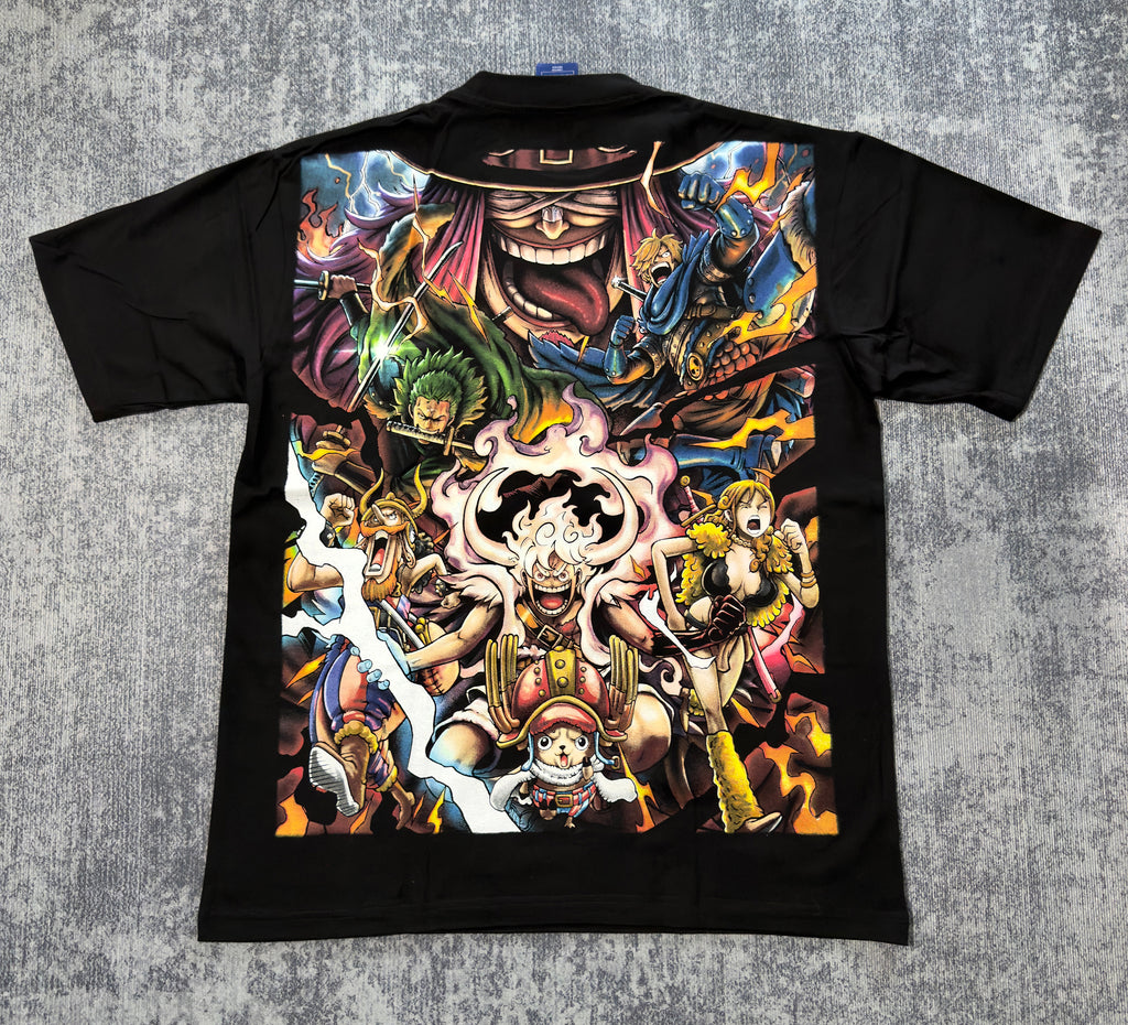 One Piece - Luffy Nika Crazy Face Chest T-Shirt - XL