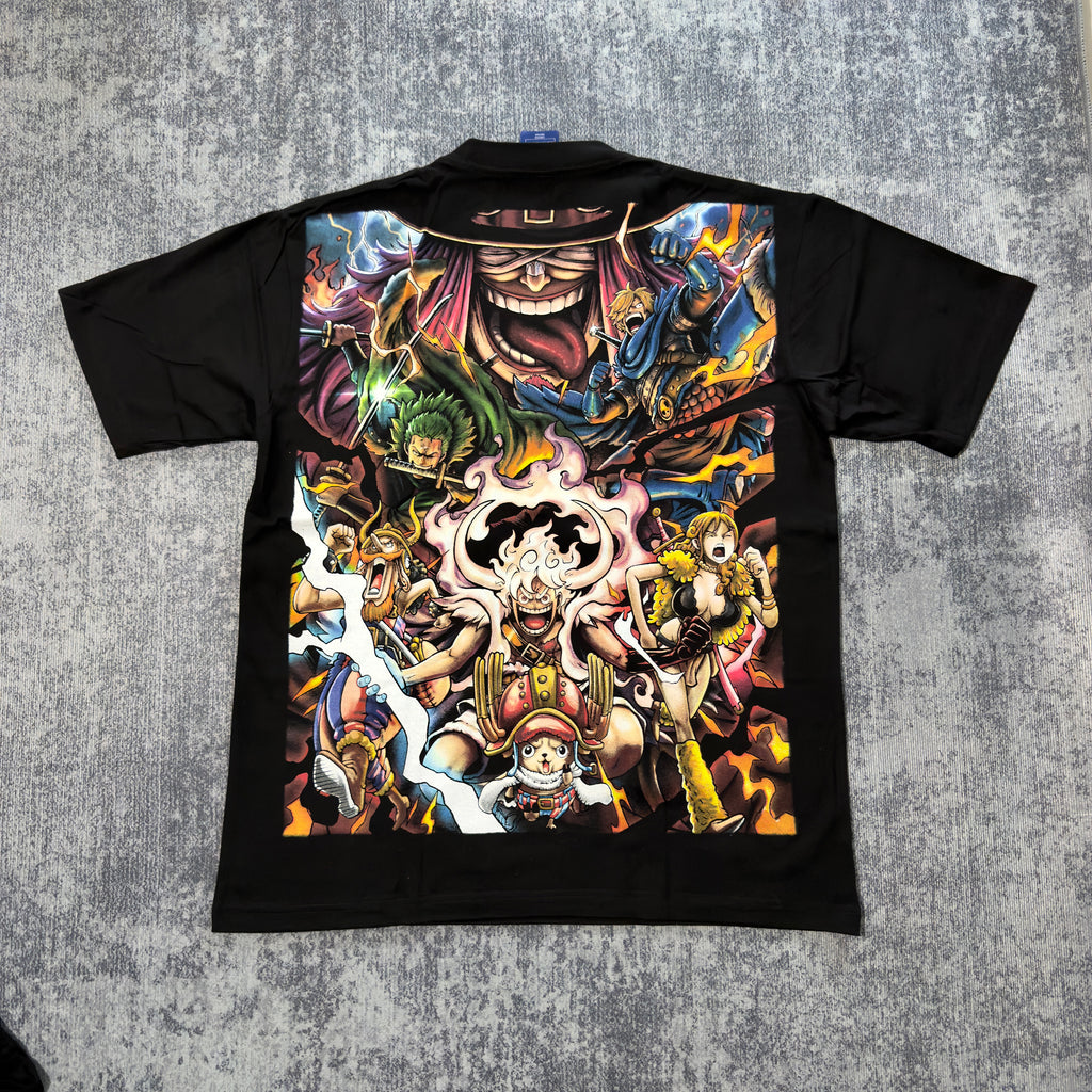 One Piece - Luffy Nika Crazy Face Chest T-Shirt - XL