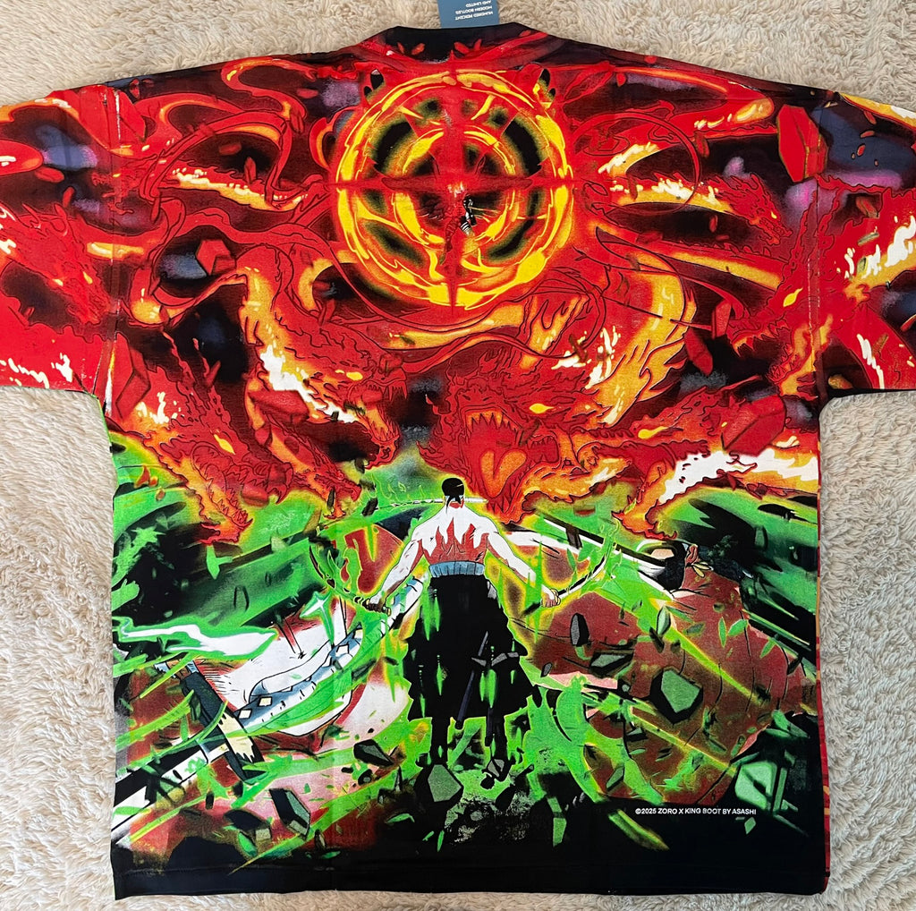 One Piece - Roronoa Zoro vs Alber King the Wildfire AOP - T-Shirt - XL
