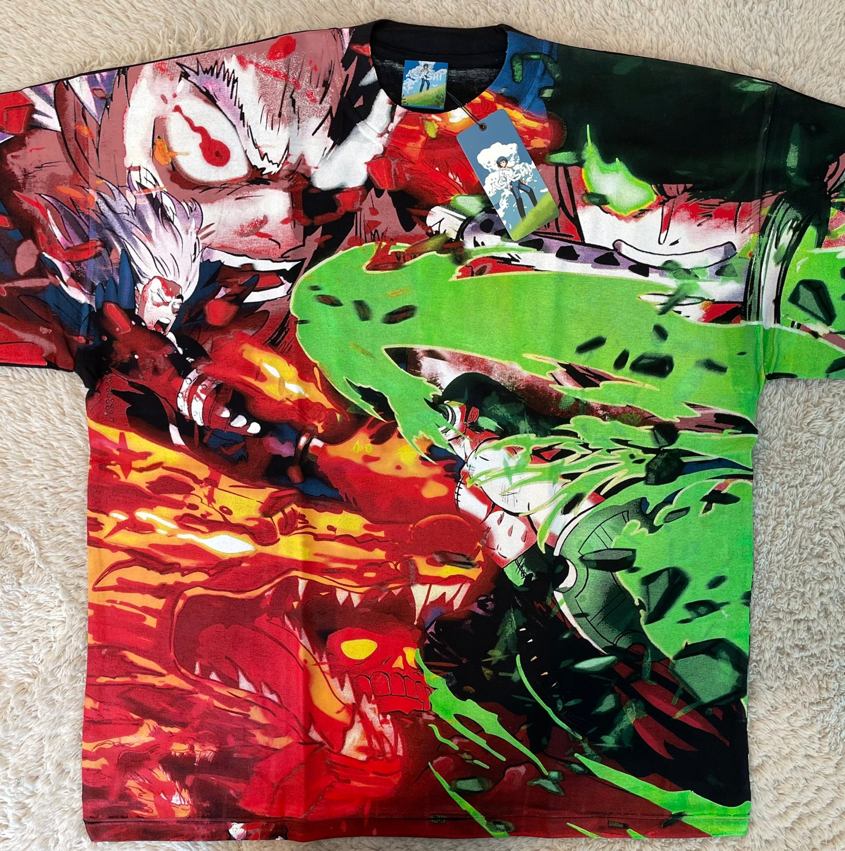 One Piece - Roronoa Zoro vs Alber King the Wildfire AOP - T-Shirt - XL