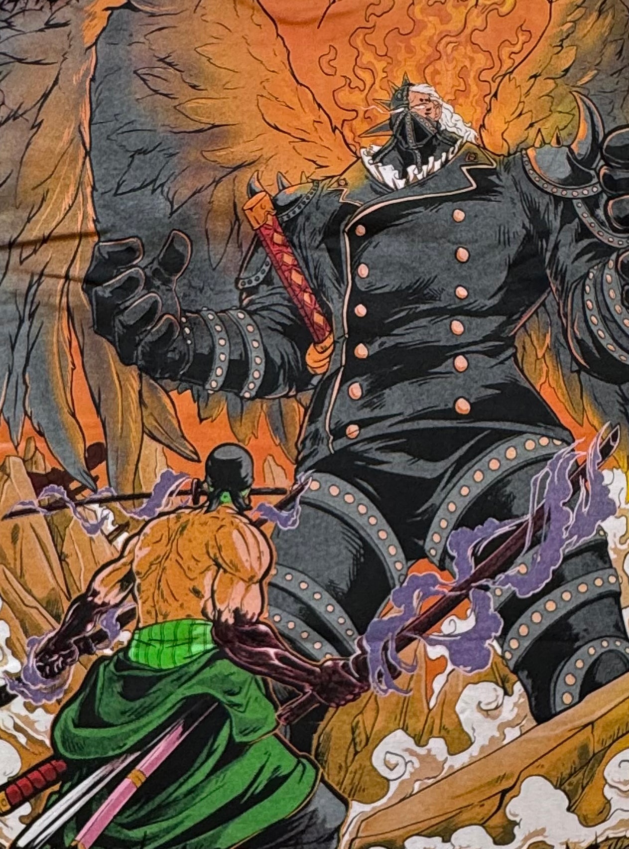 One Piece - Roronoa Zoro vs Alber King the Wildfire - T-Shirt - 2XL