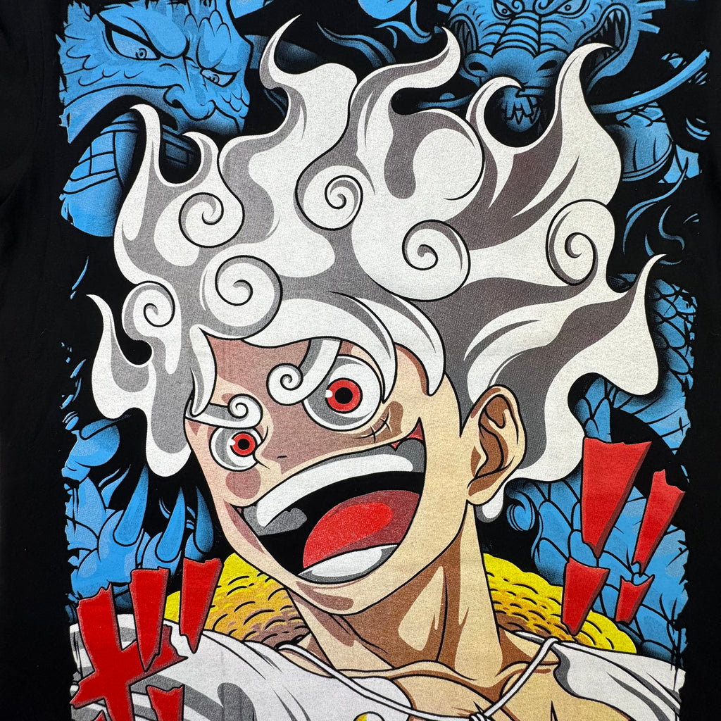 One Piece - Gear 5 - Luffy vs Kaido - L black Front Zoom