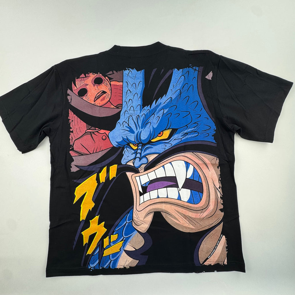 One Piece - Gear 5 - Luffy vs Kaido - black L - 2 Back