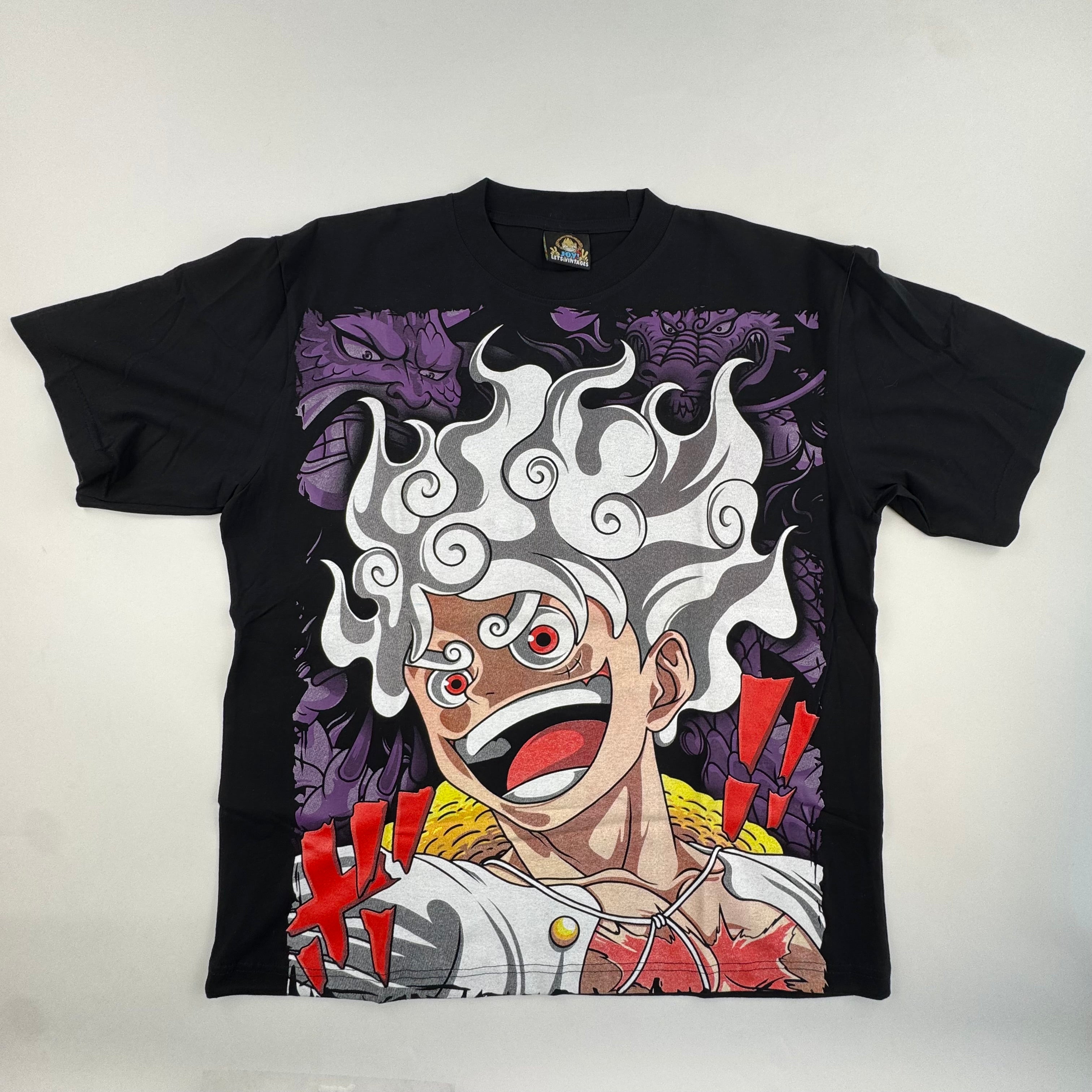 One Piece - Gear 5 - Luffy vs Kaido - black L - 2 Front
