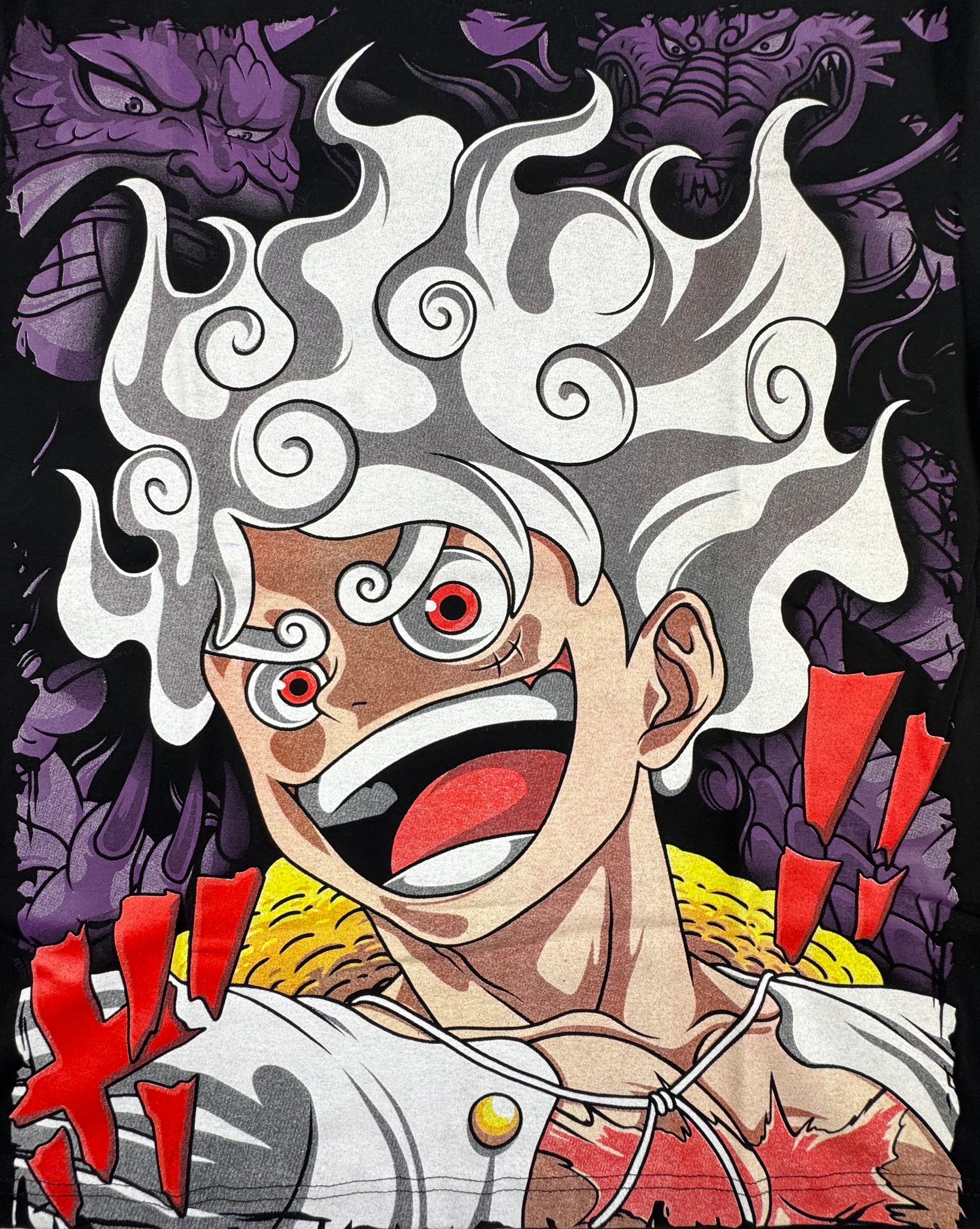 One Piece - Gear 5 - Luffy vs Kaido - black L - 2 Front Zoom