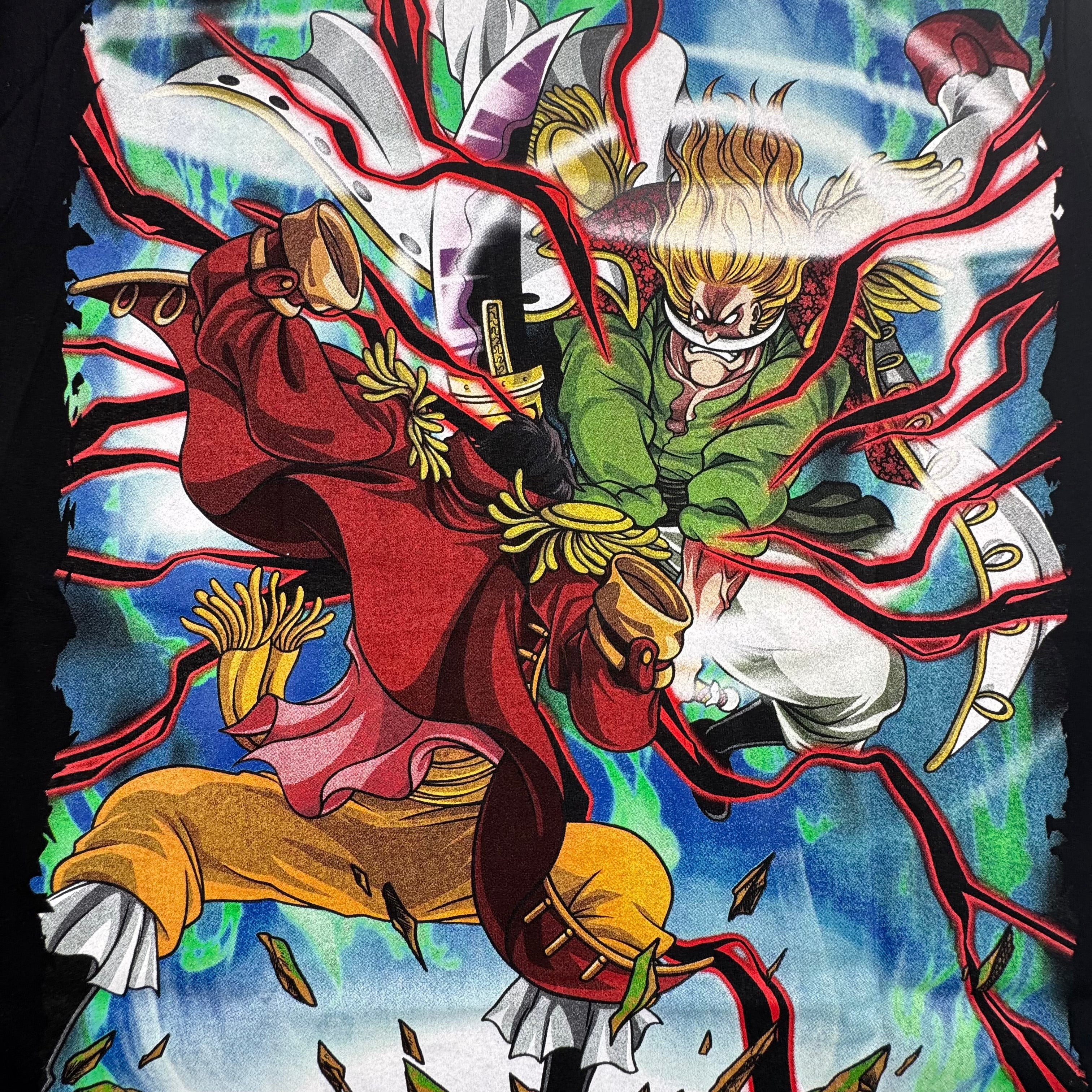 One Piece - Gol D. Roger vs Shirohige - black longsleeve Back Zoom