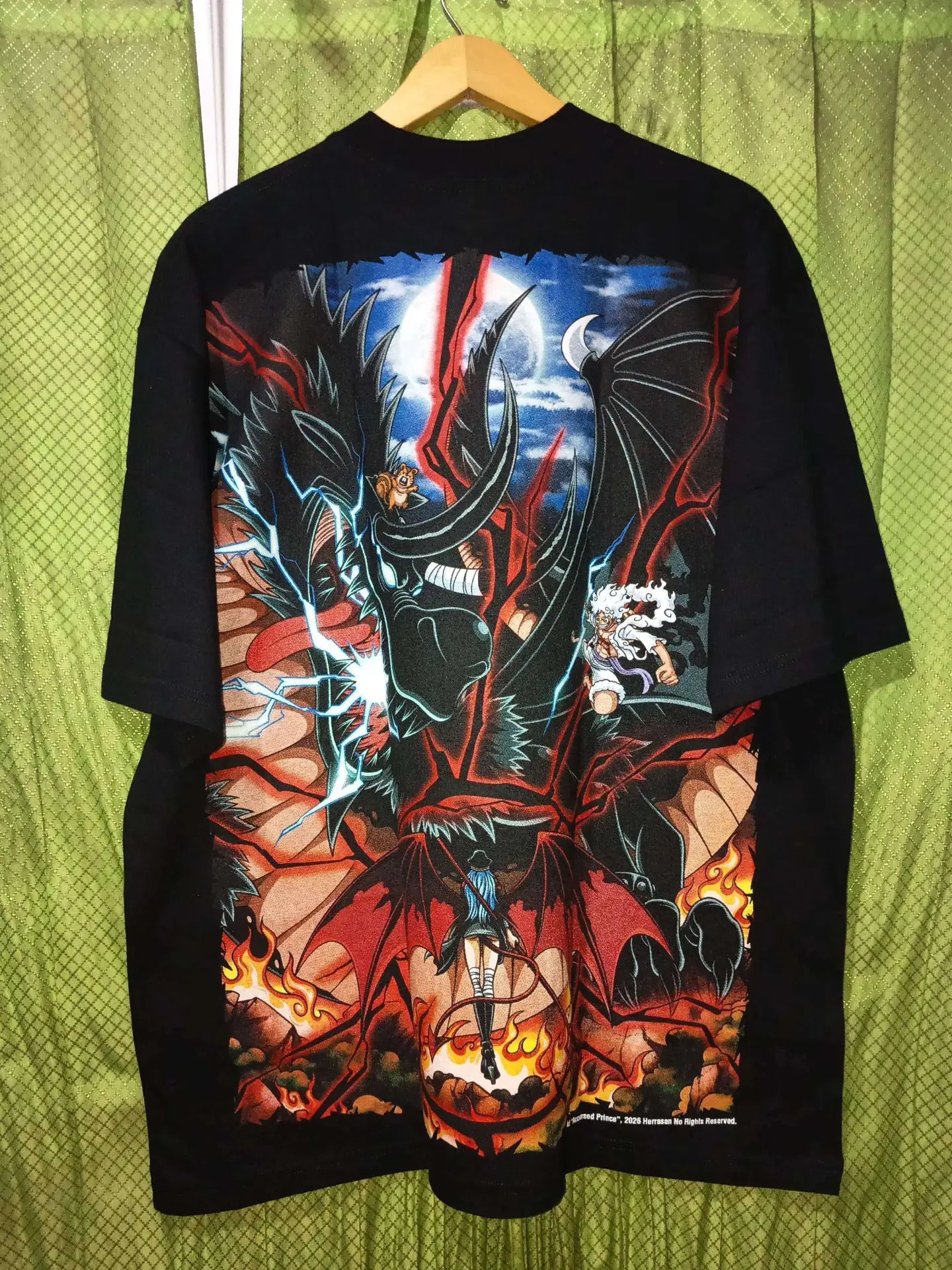 One Piece - Loki and Luffy - Black T-Shirt - XL back