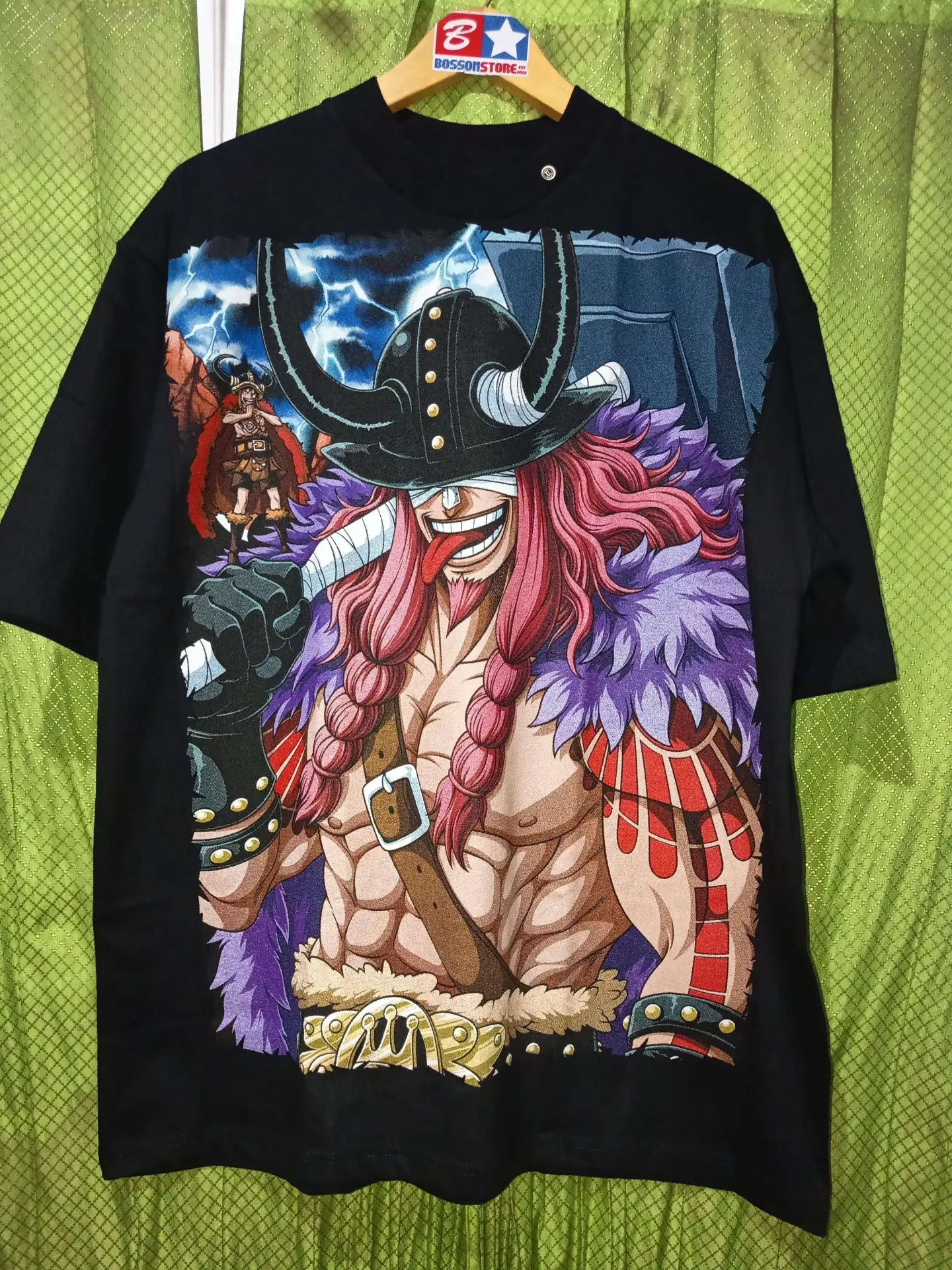 One Piece - Loki and Luffy - Black T-Shirt - XL front