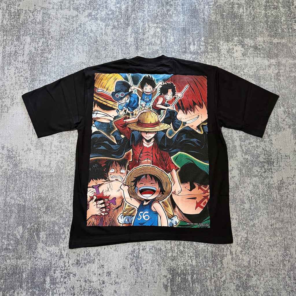 One Piece - Luffy Nika Hand - Black T-Shirt back
